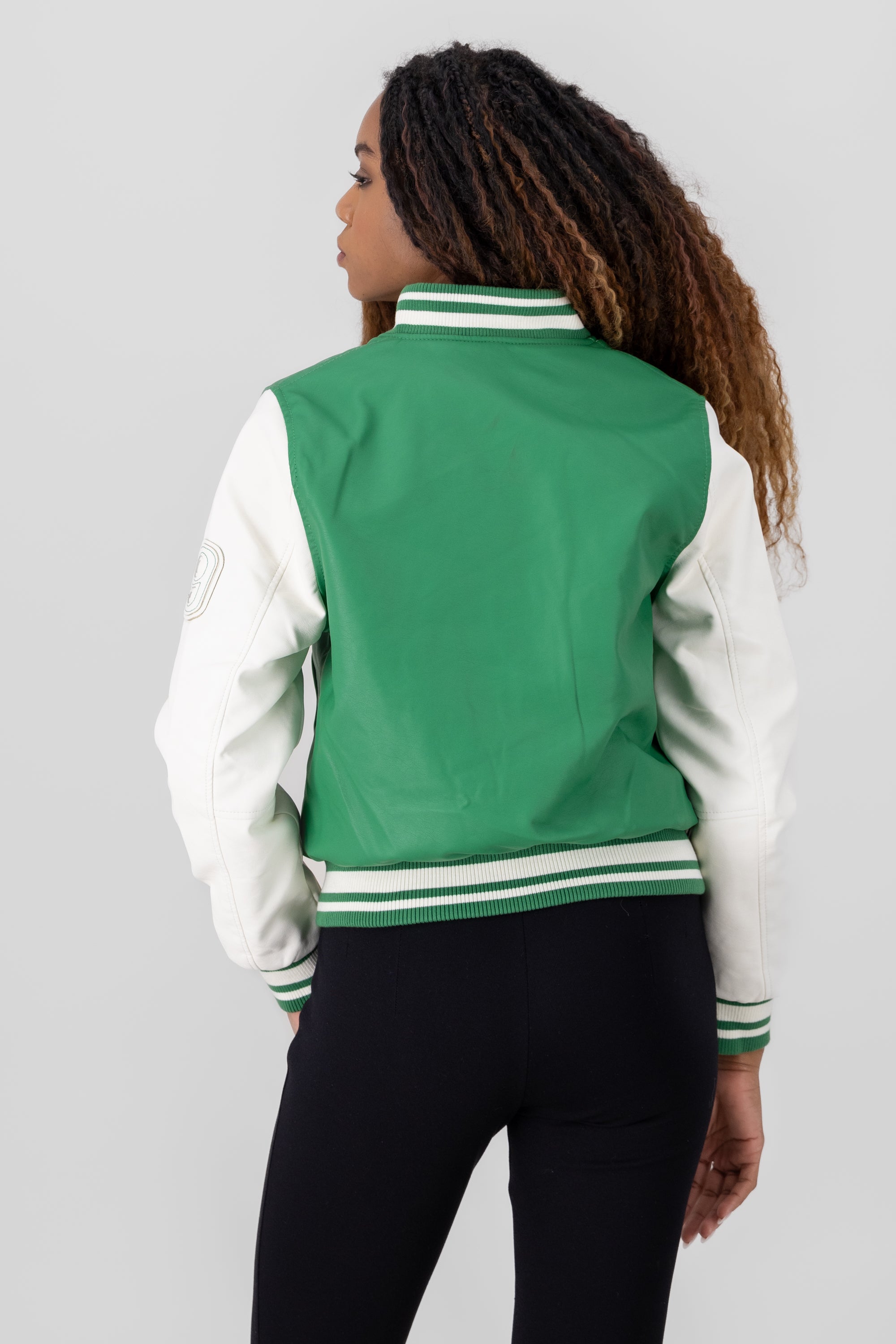 BOMBER PARCHO LONG LETTER GREEN