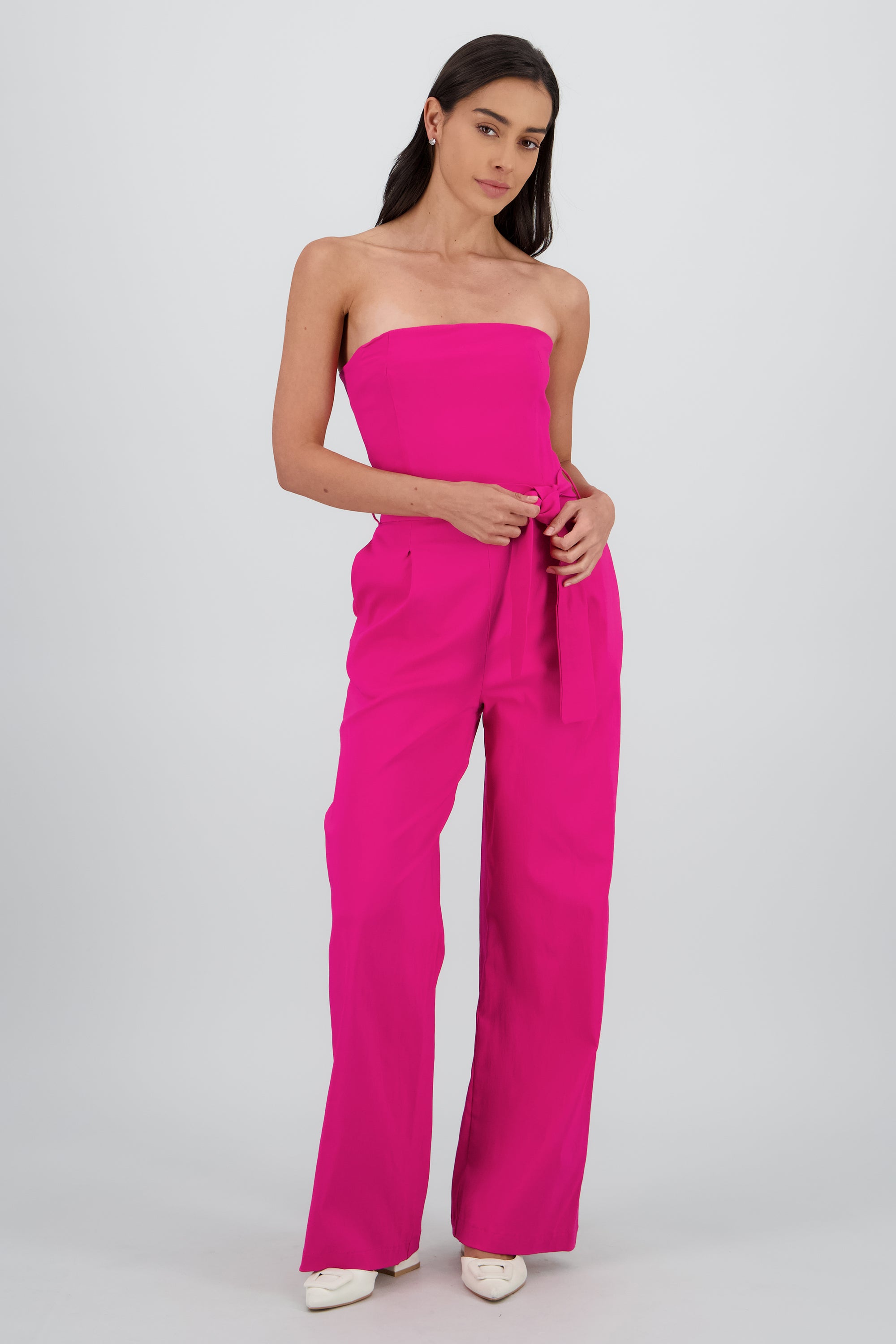 Jumpsuit strapless detalle cinturon FIUSHA