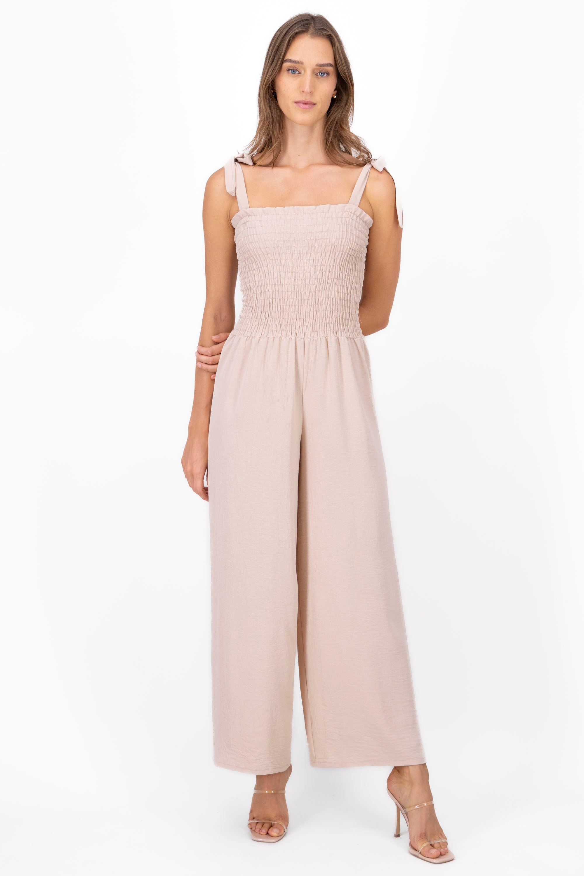 Jumpsuit tirantes detalle smock ARENA