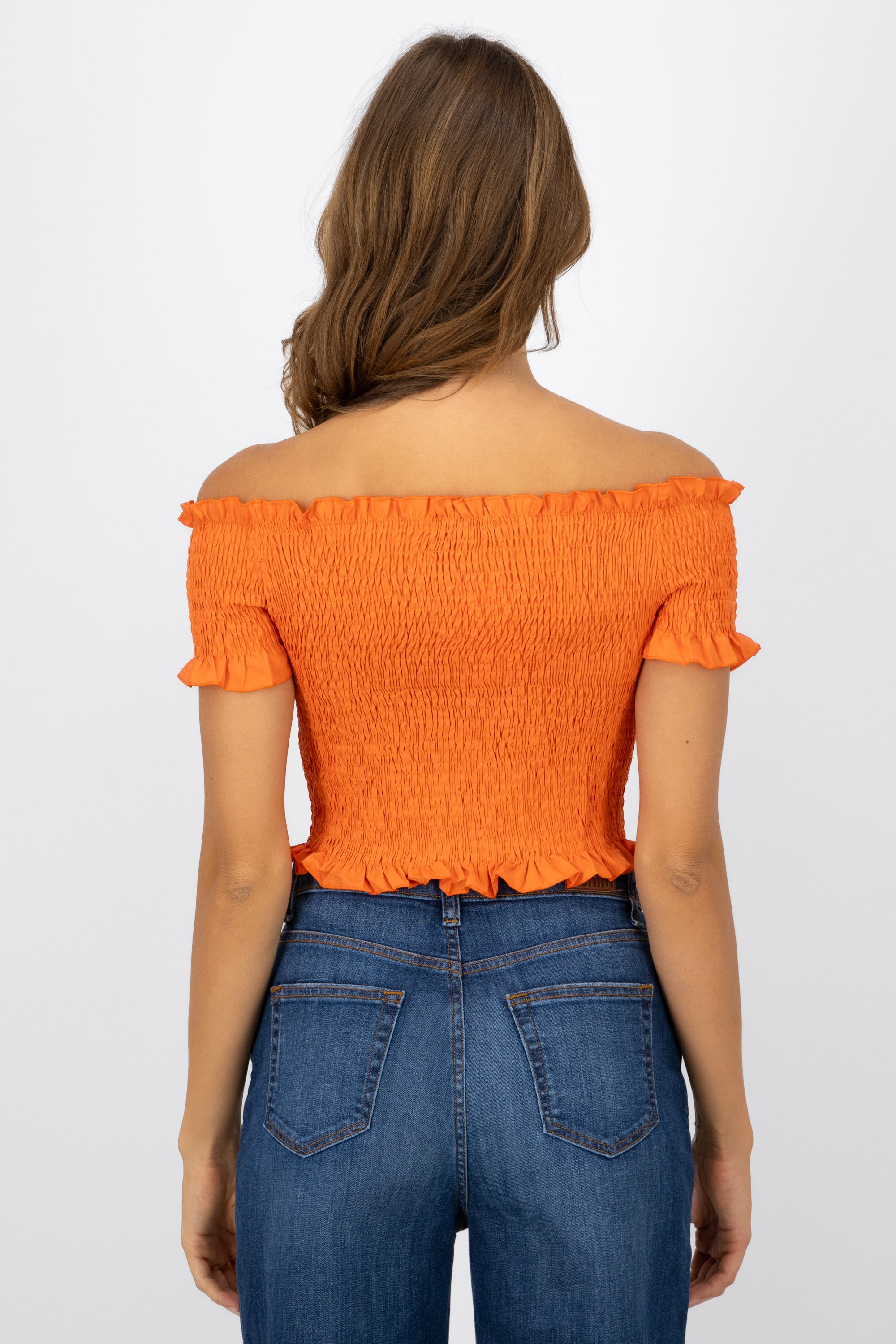 Smog blouse Detail closure ORANGE