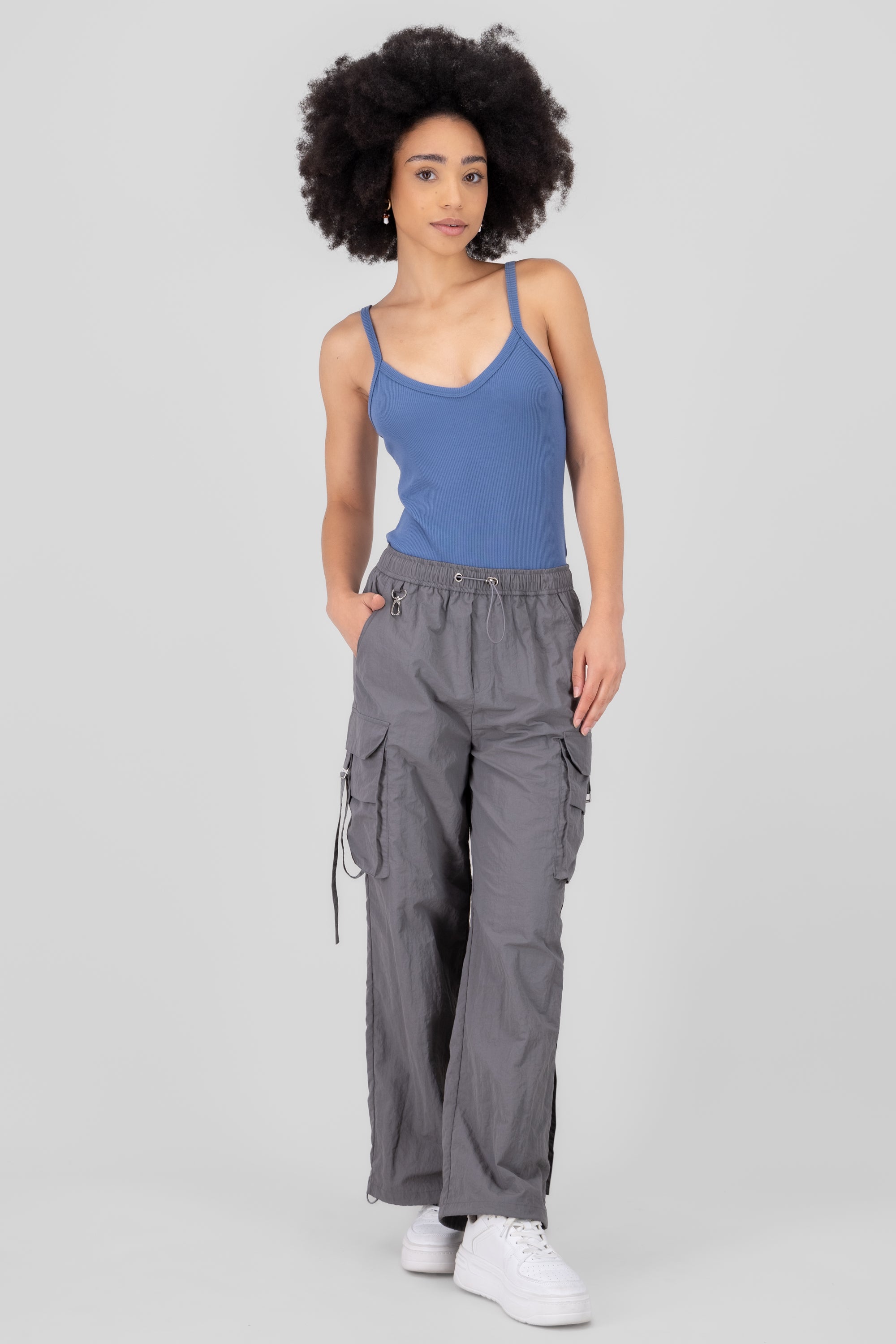 Pantalon parachute GRIS