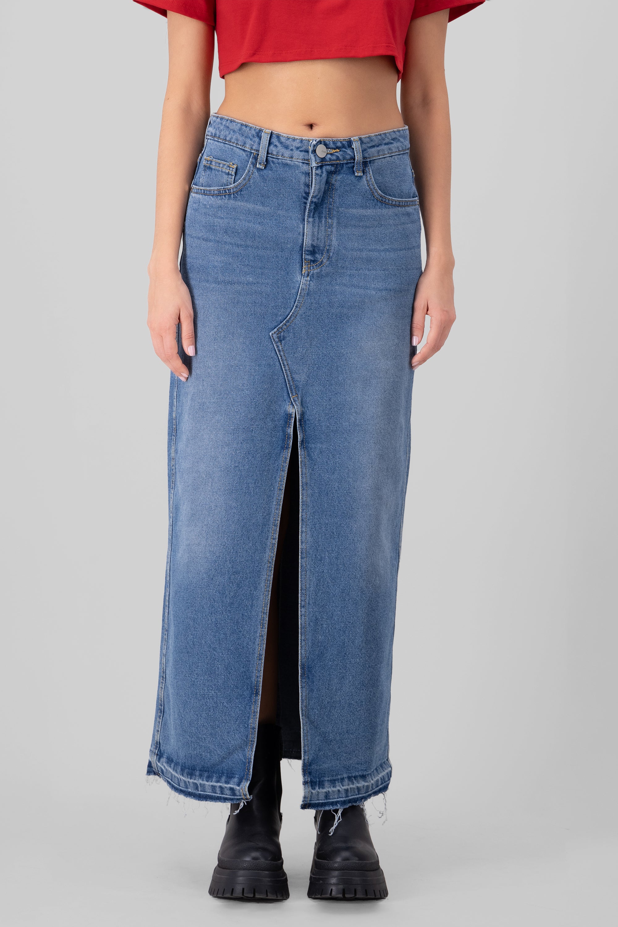 Midi double opening skirt Middle Stone
