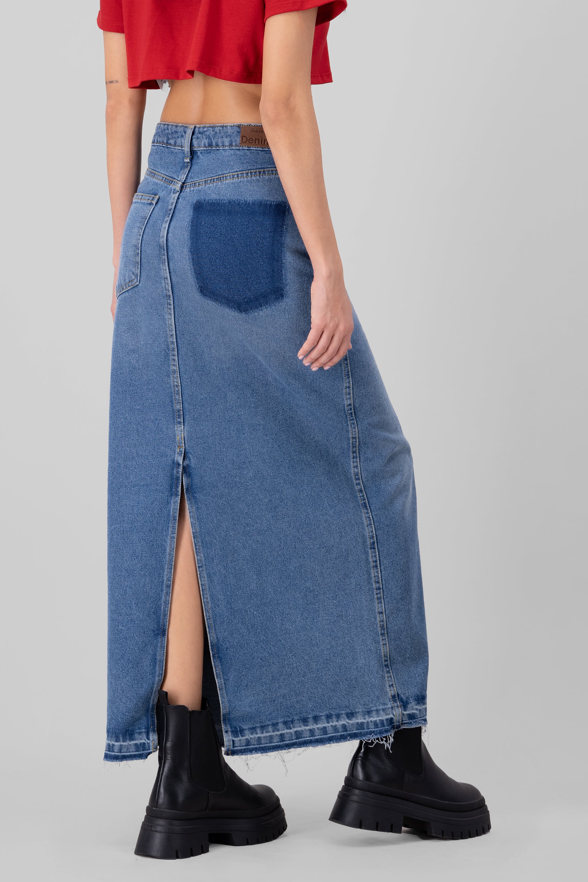 Midi double opening skirt Middle Stone