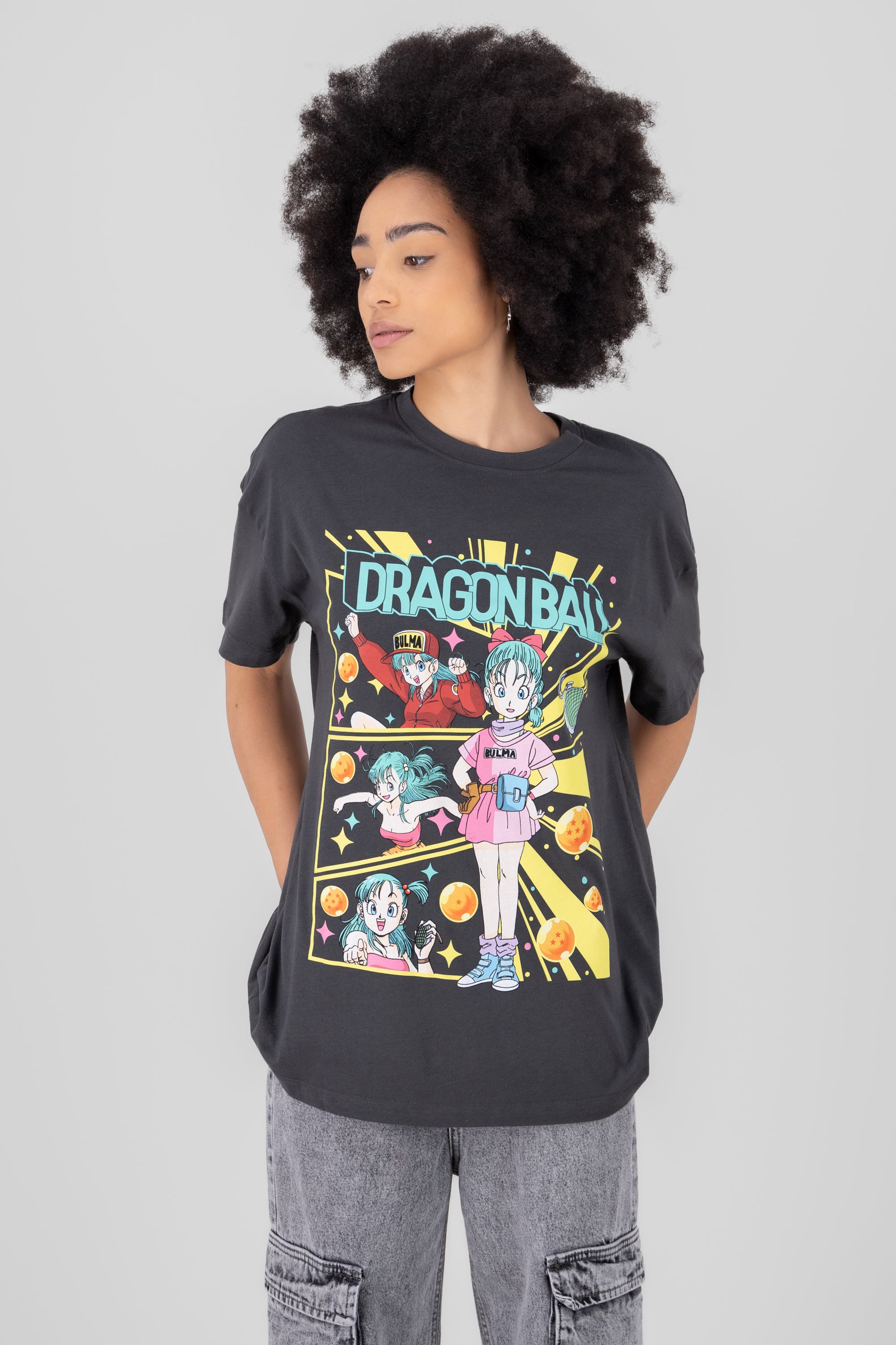 Playera dragon ball bulma NEGRO