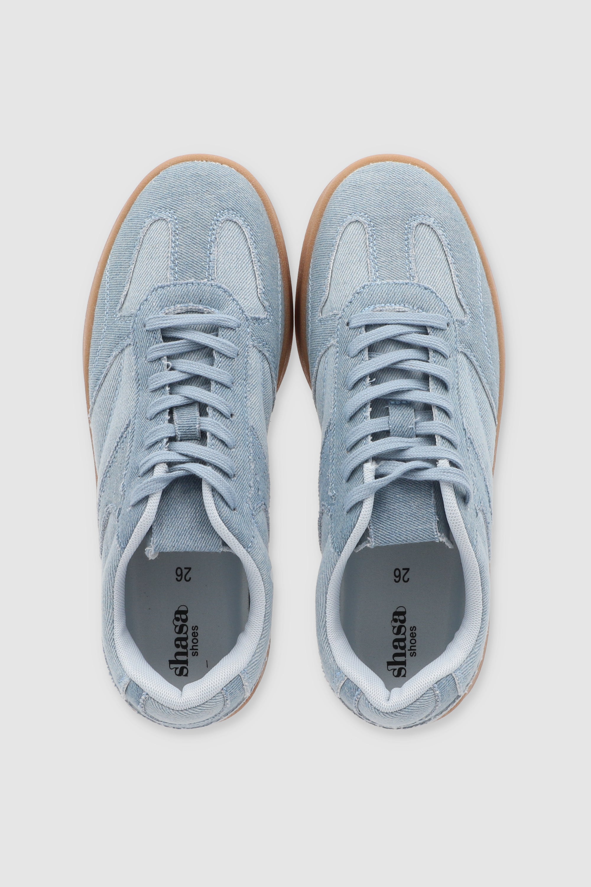 Tenis retro denim contrastes MEDIUM WASH