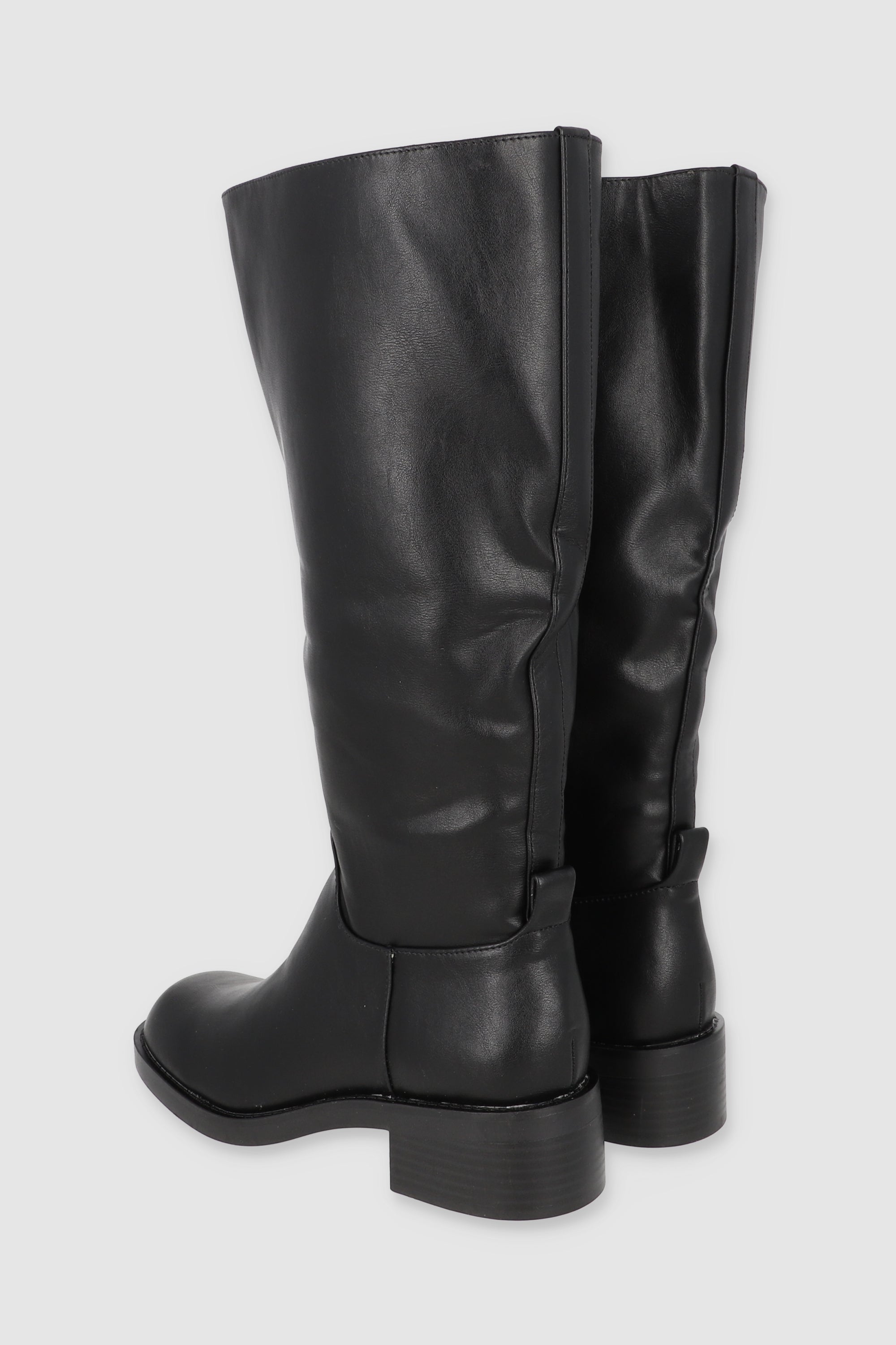 Bota ridding estrudturada sencilla NEGRO