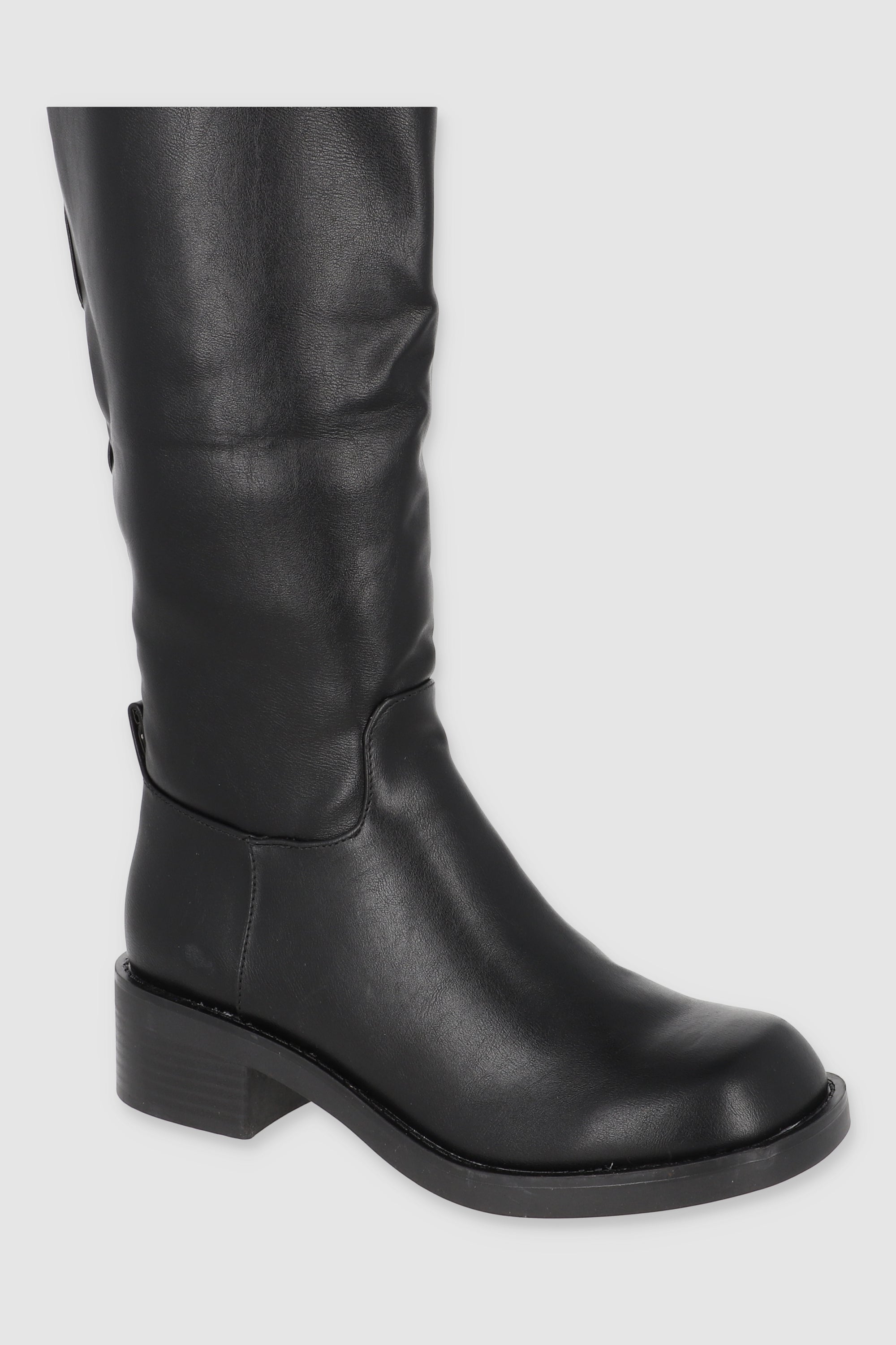 Bota ridding estrudturada sencilla NEGRO