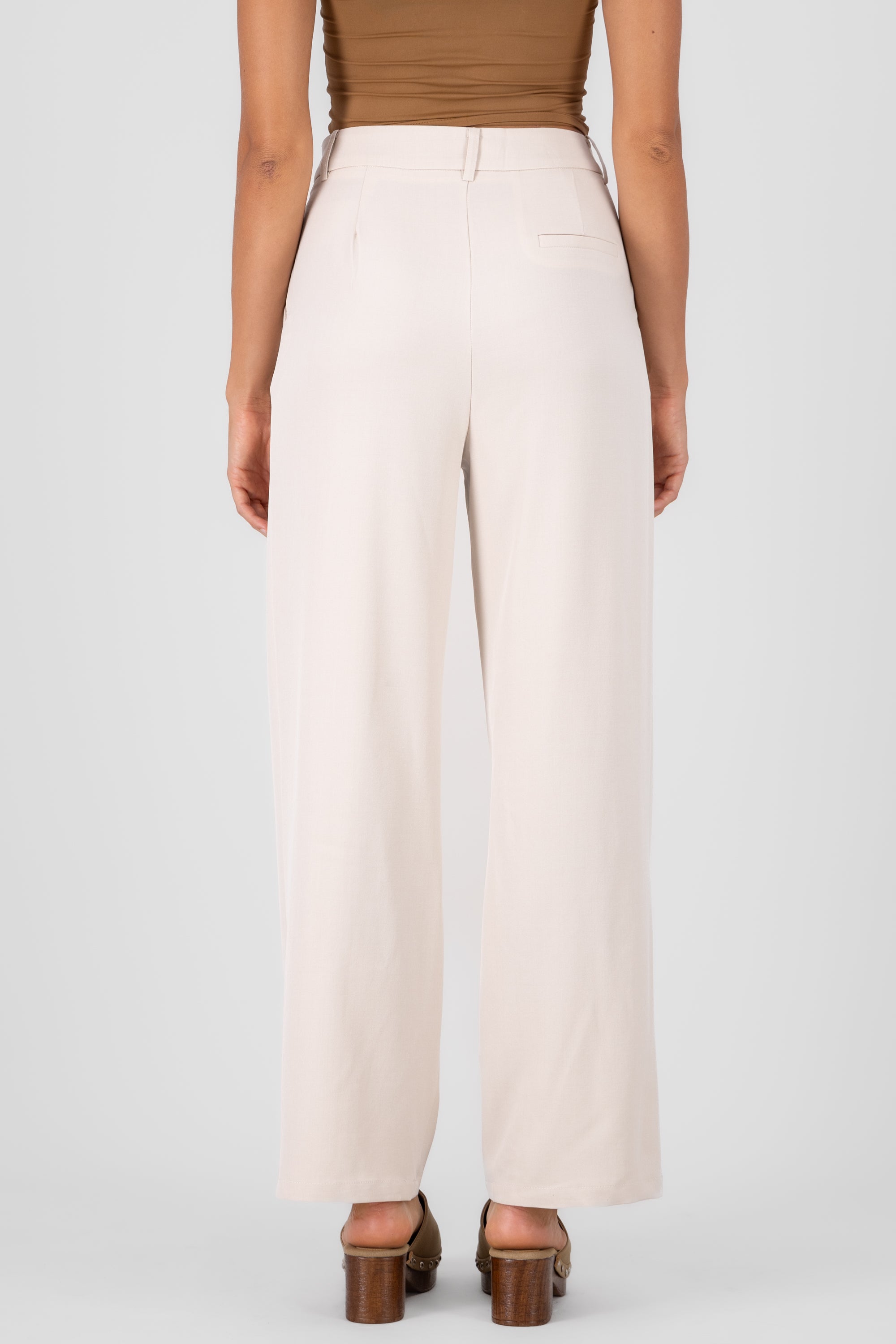 Pantalon sastre amplio BEIGE