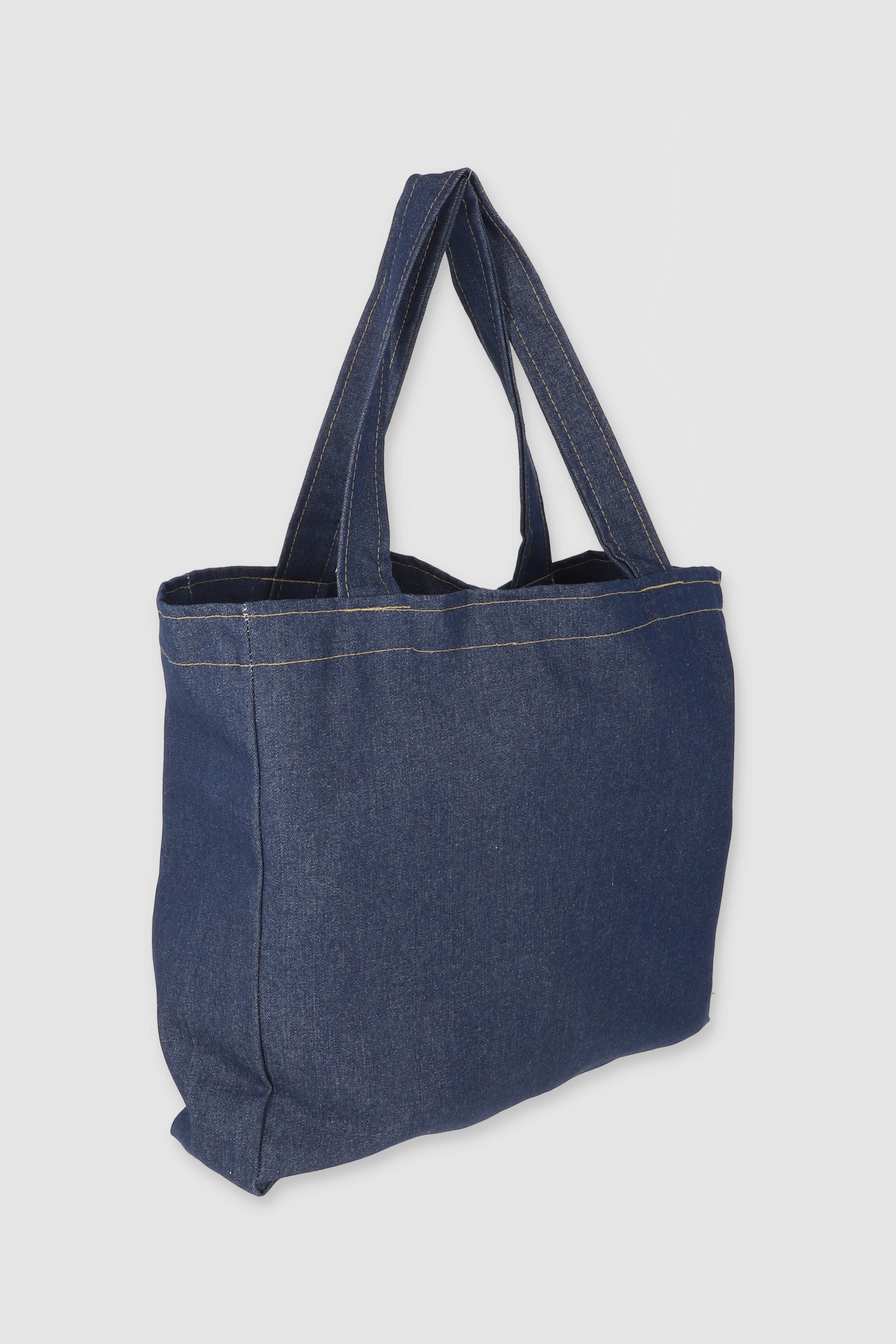 Tote Denim Structure Bag Dark Wash