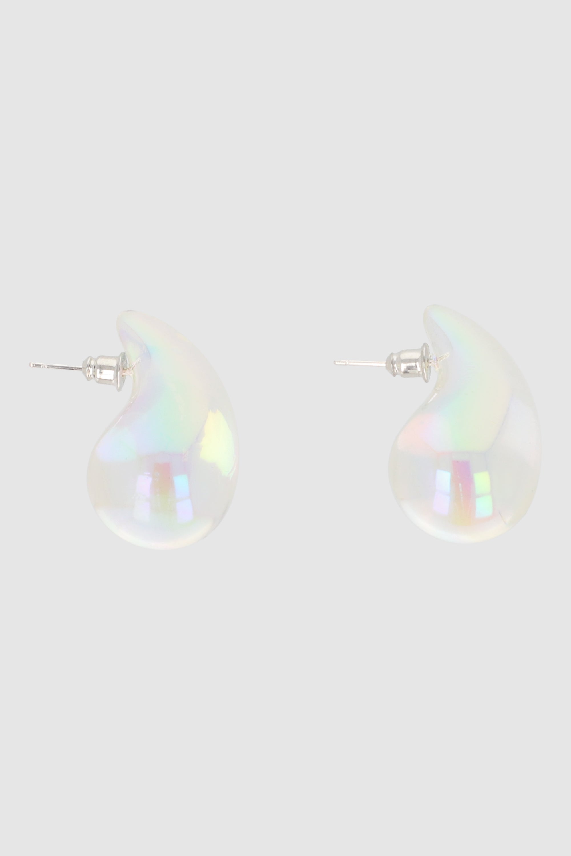 ARETES GOTA TRANSPARENTE IRIDISCENTE