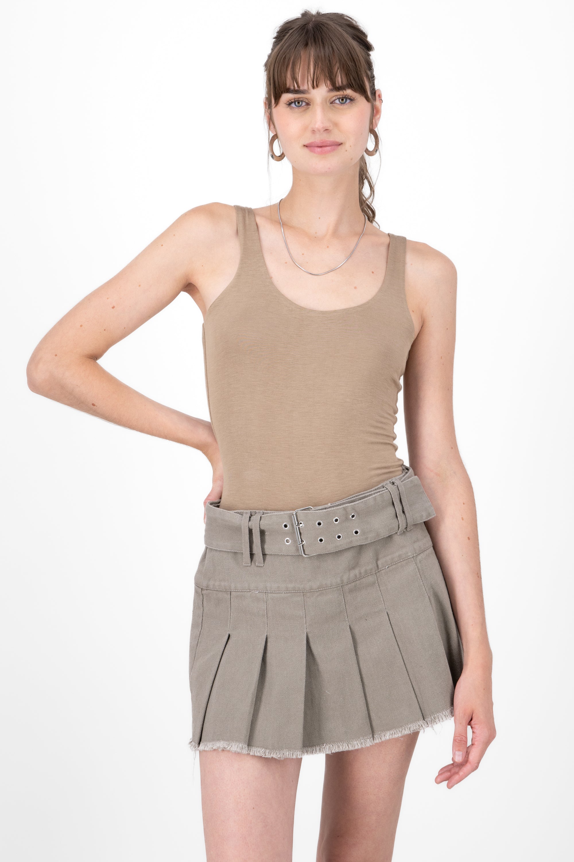 Bodysuit liso escote redondo Hypsters TAUPE