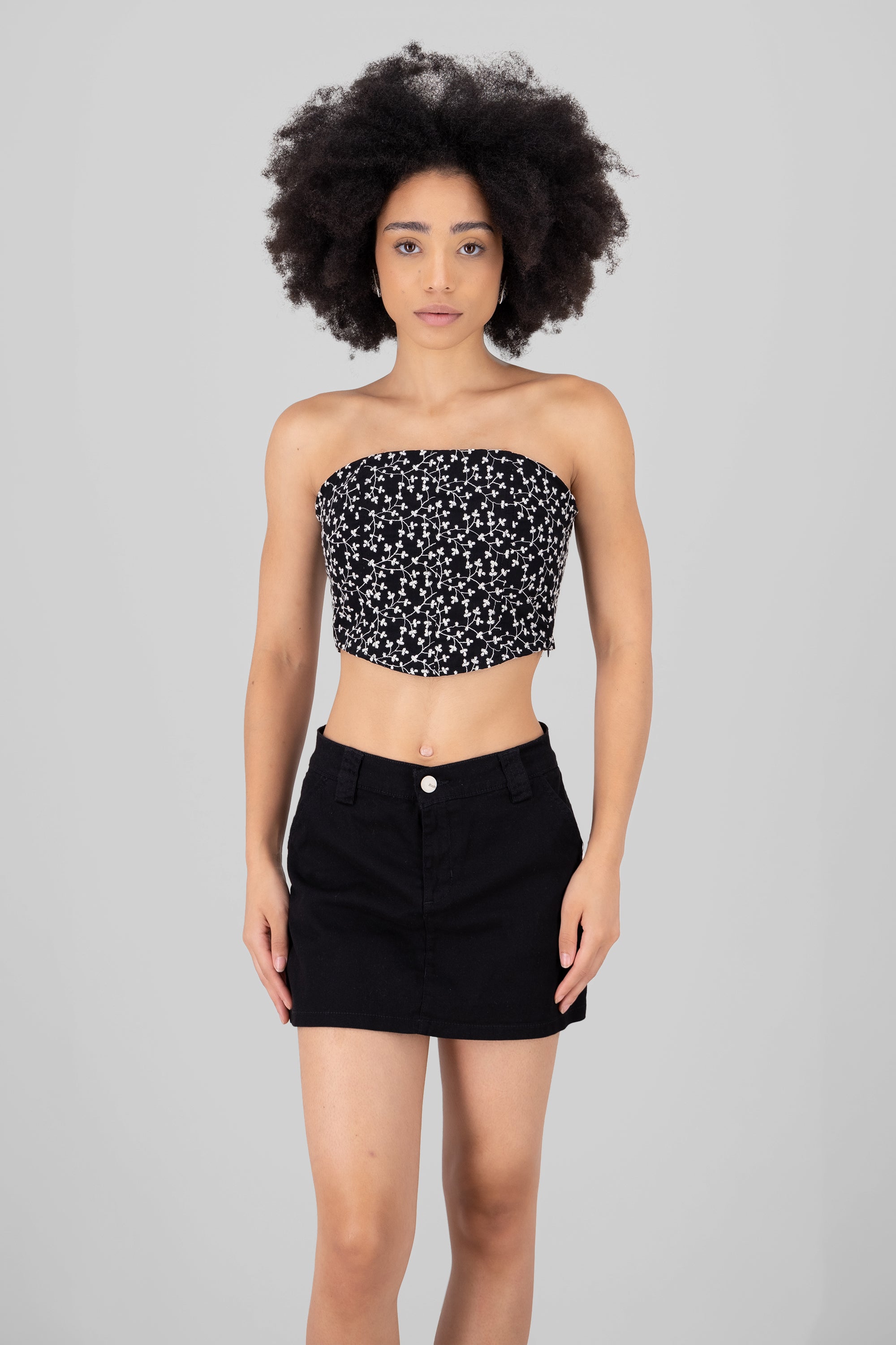 Top Straples embroidery BLACK