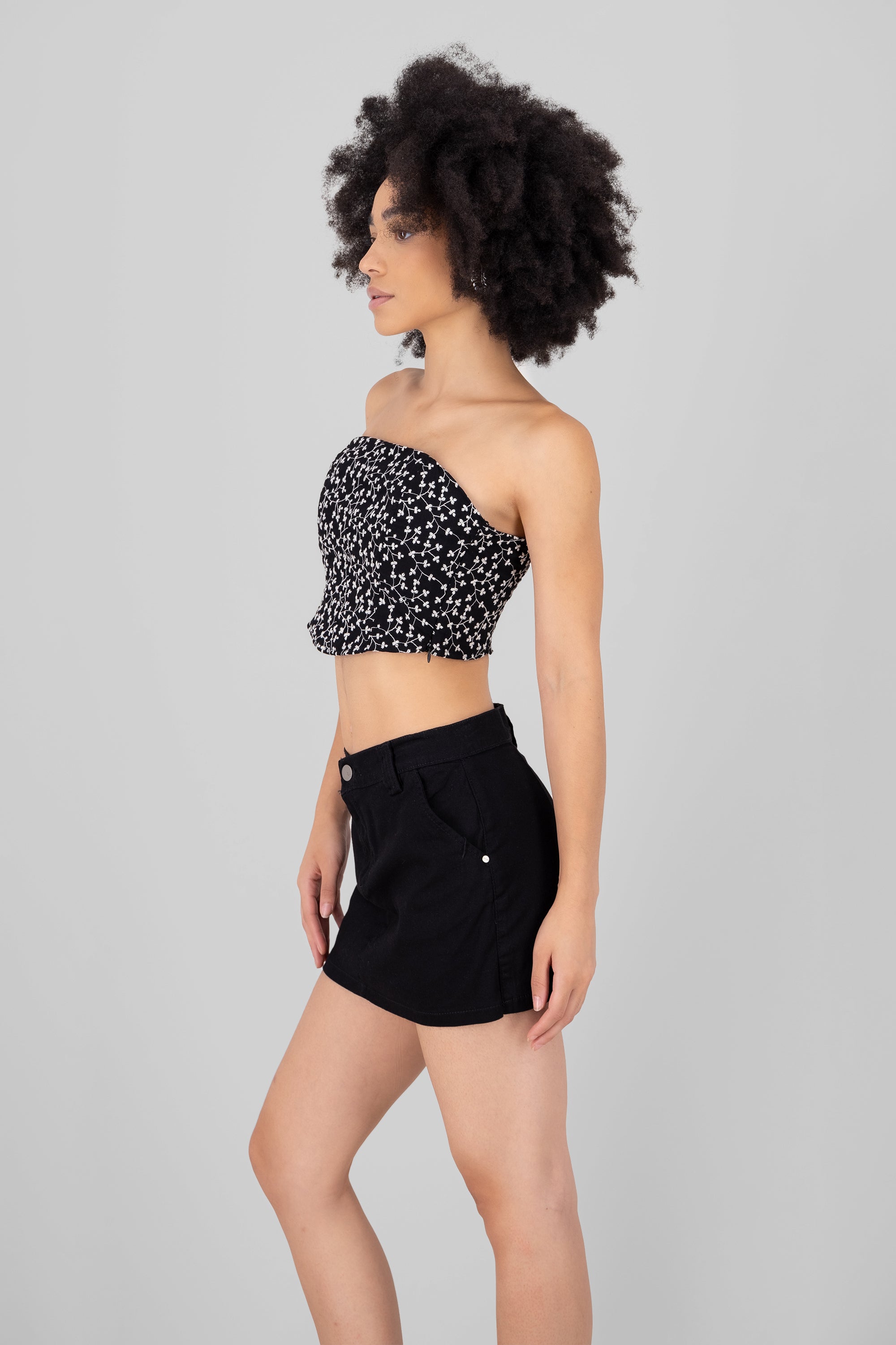Top Straples embroidery BLACK
