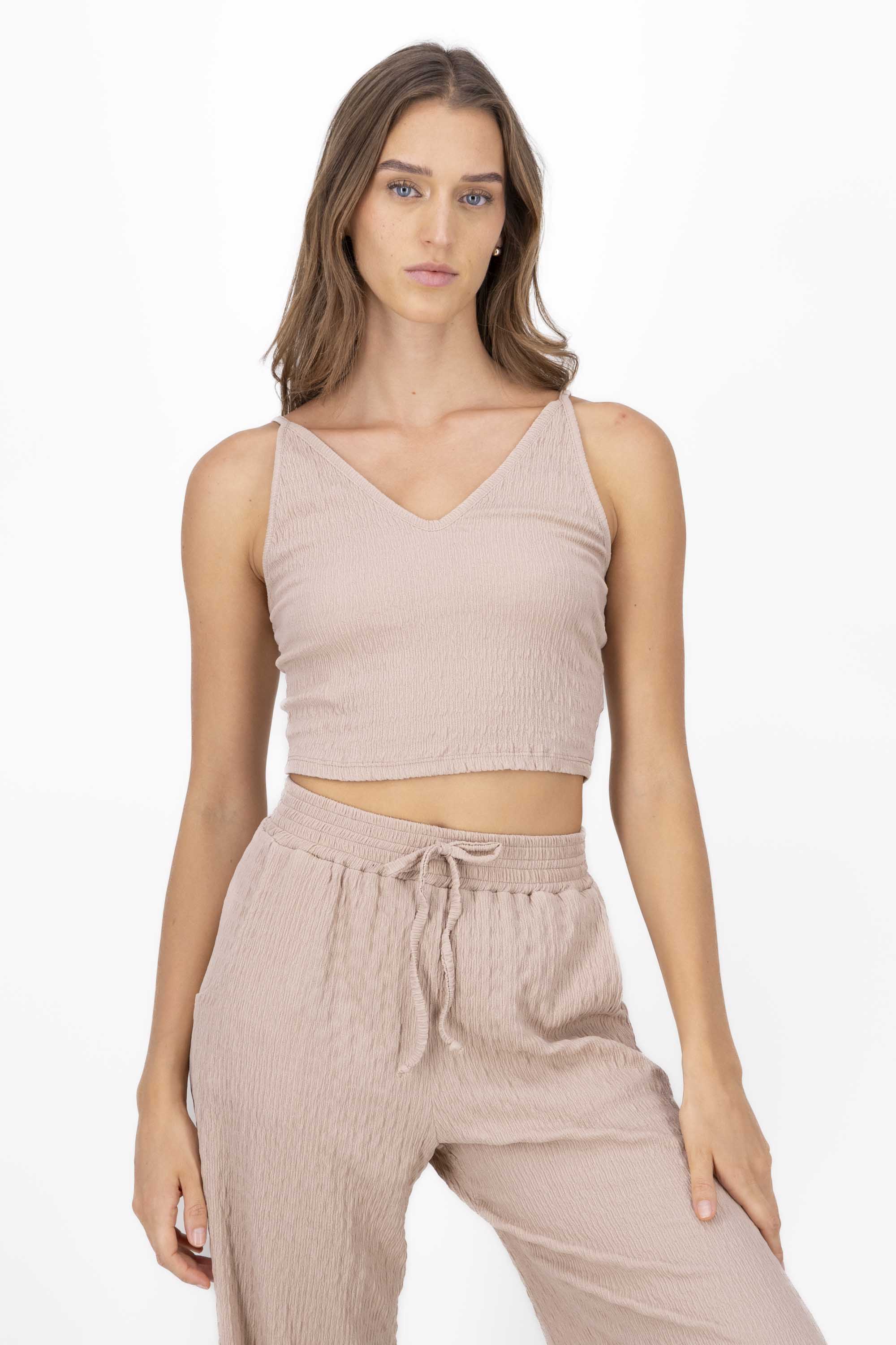 Top texture straps BEIGE