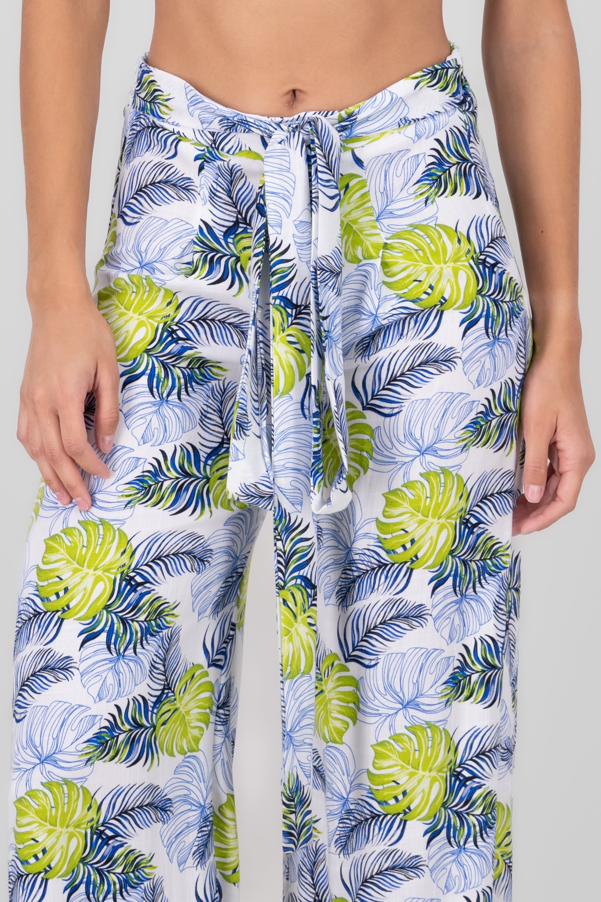 Pantalon recto tropical AZUL COMBO