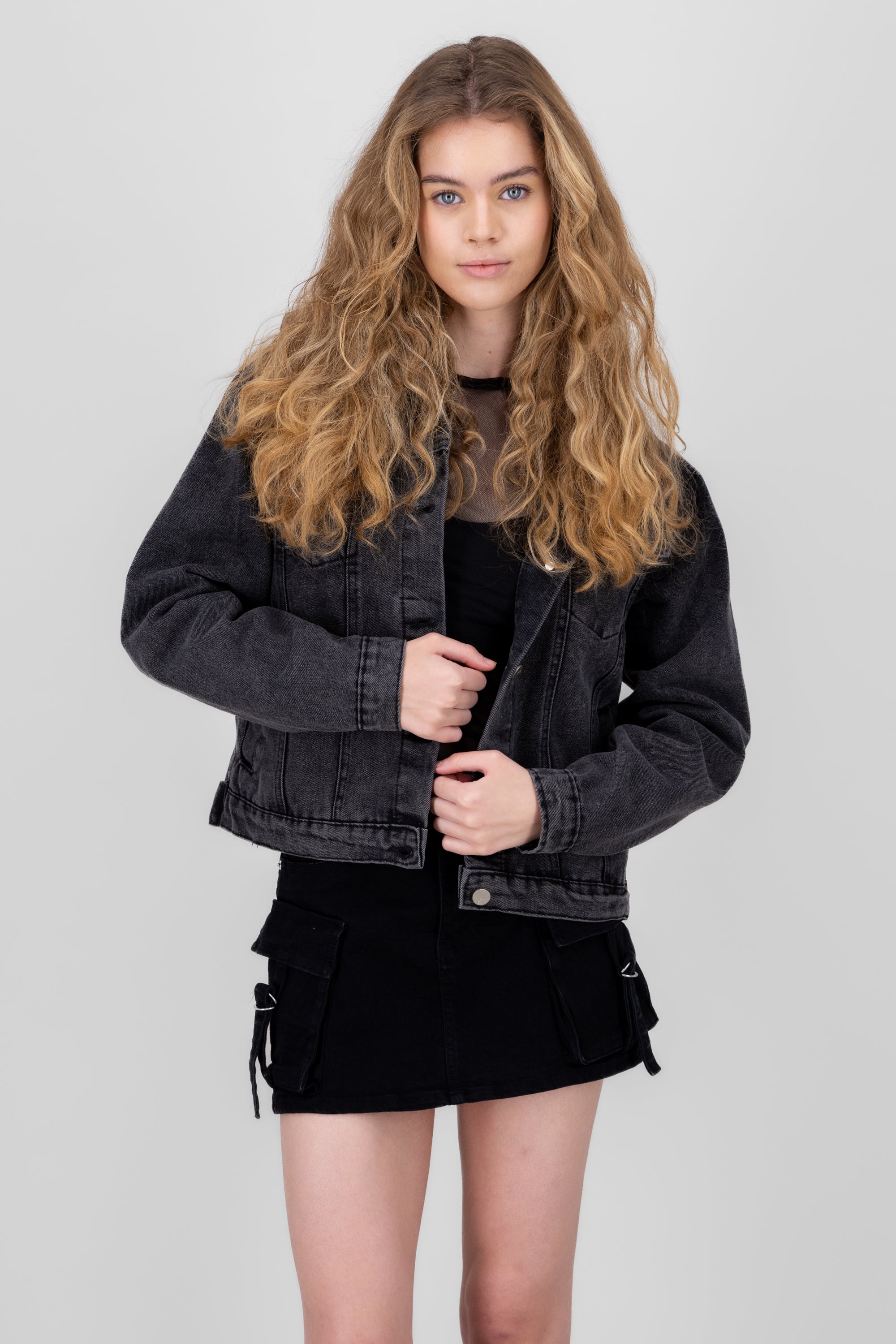 Trucker oversize jacket BLACK