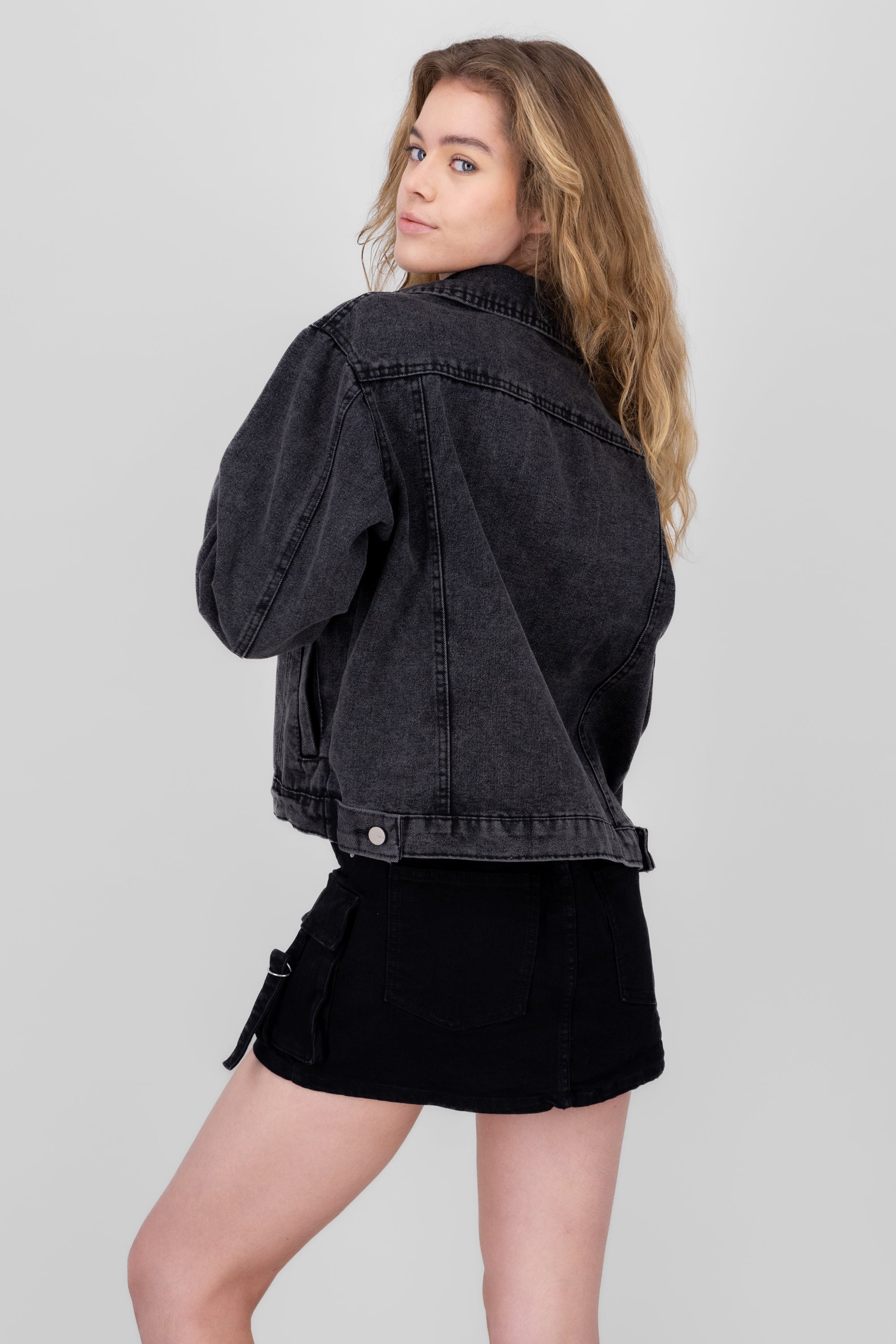 Trucker oversize jacket BLACK