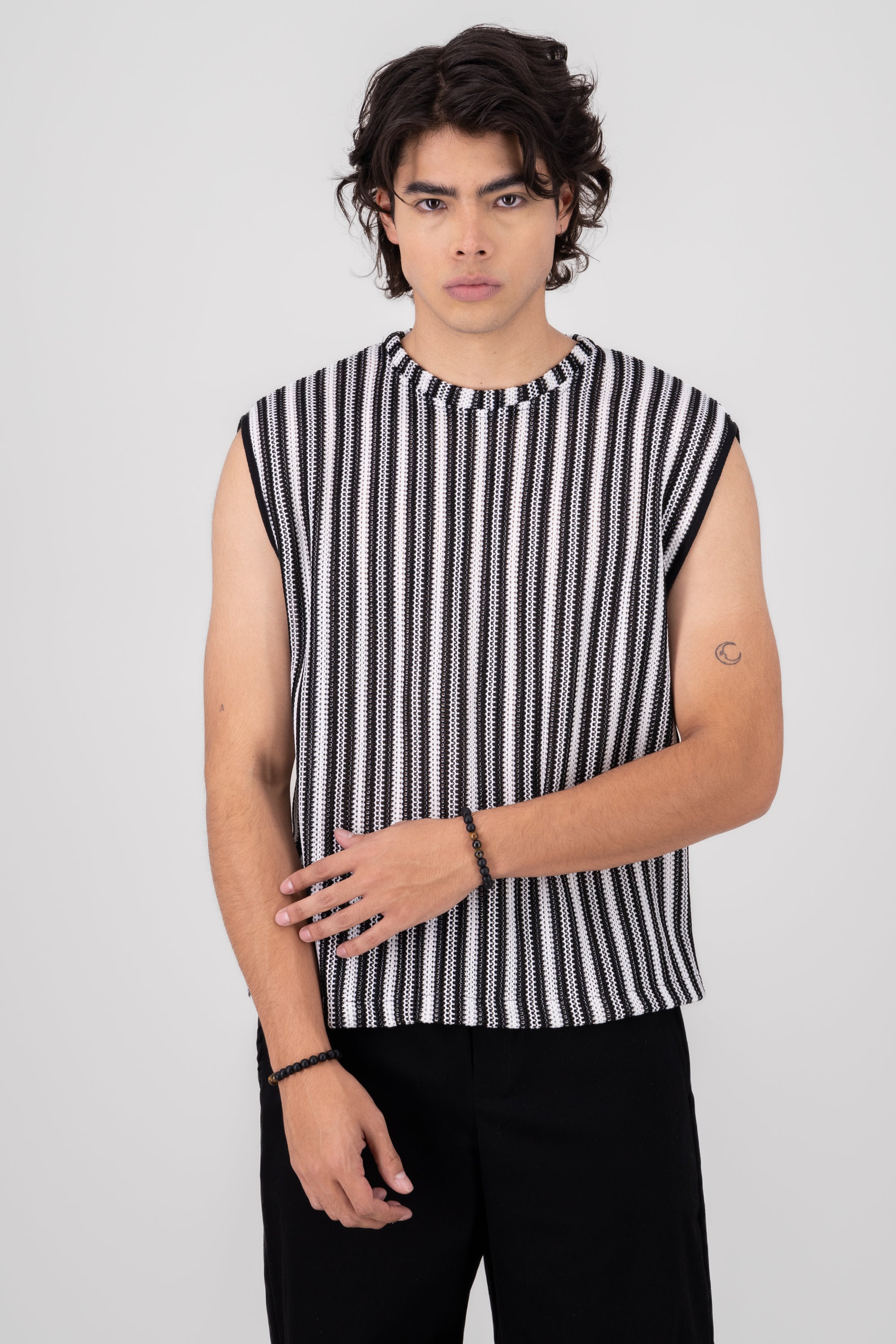 Tank top stripes Black Combo