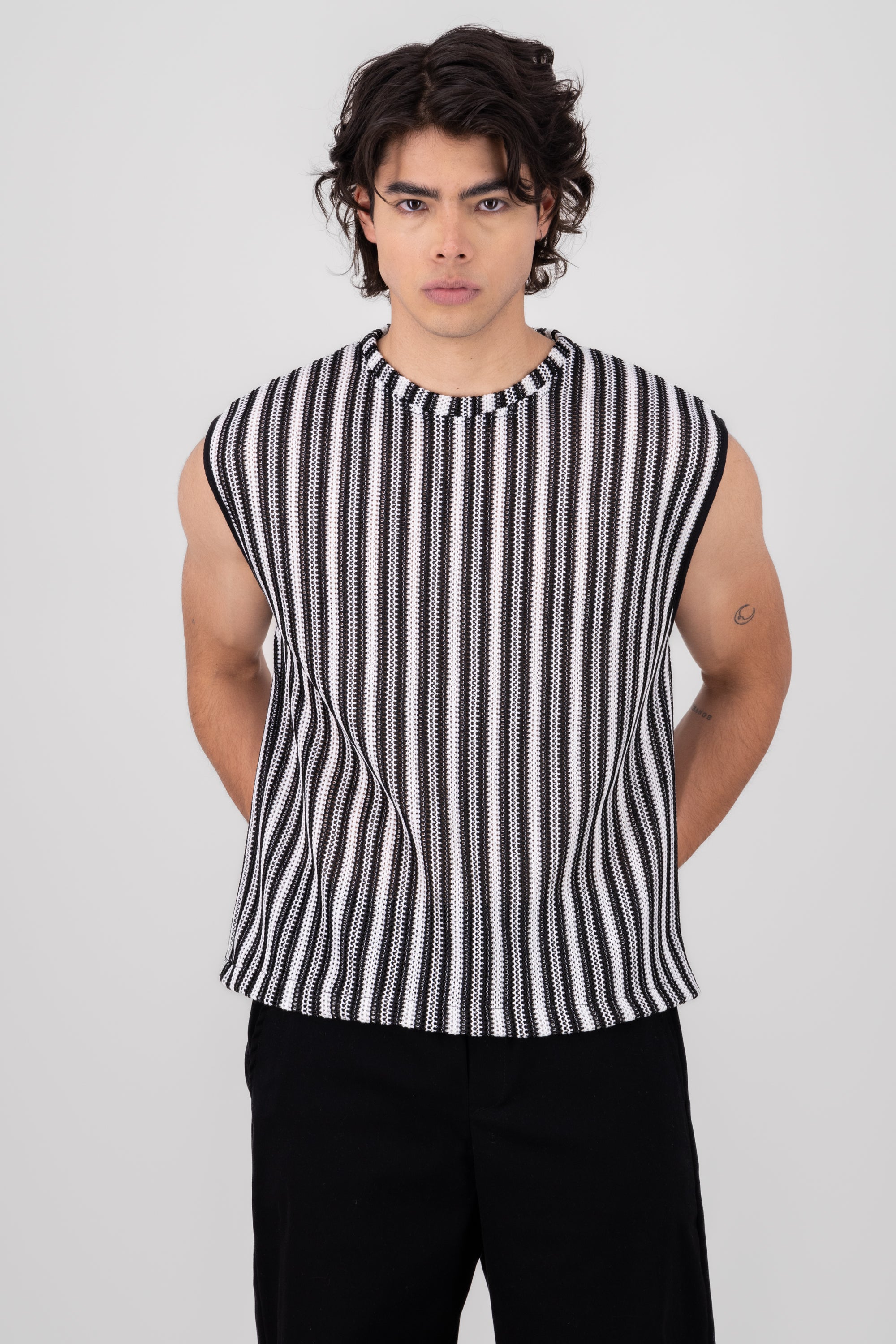Tank top stripes Black Combo