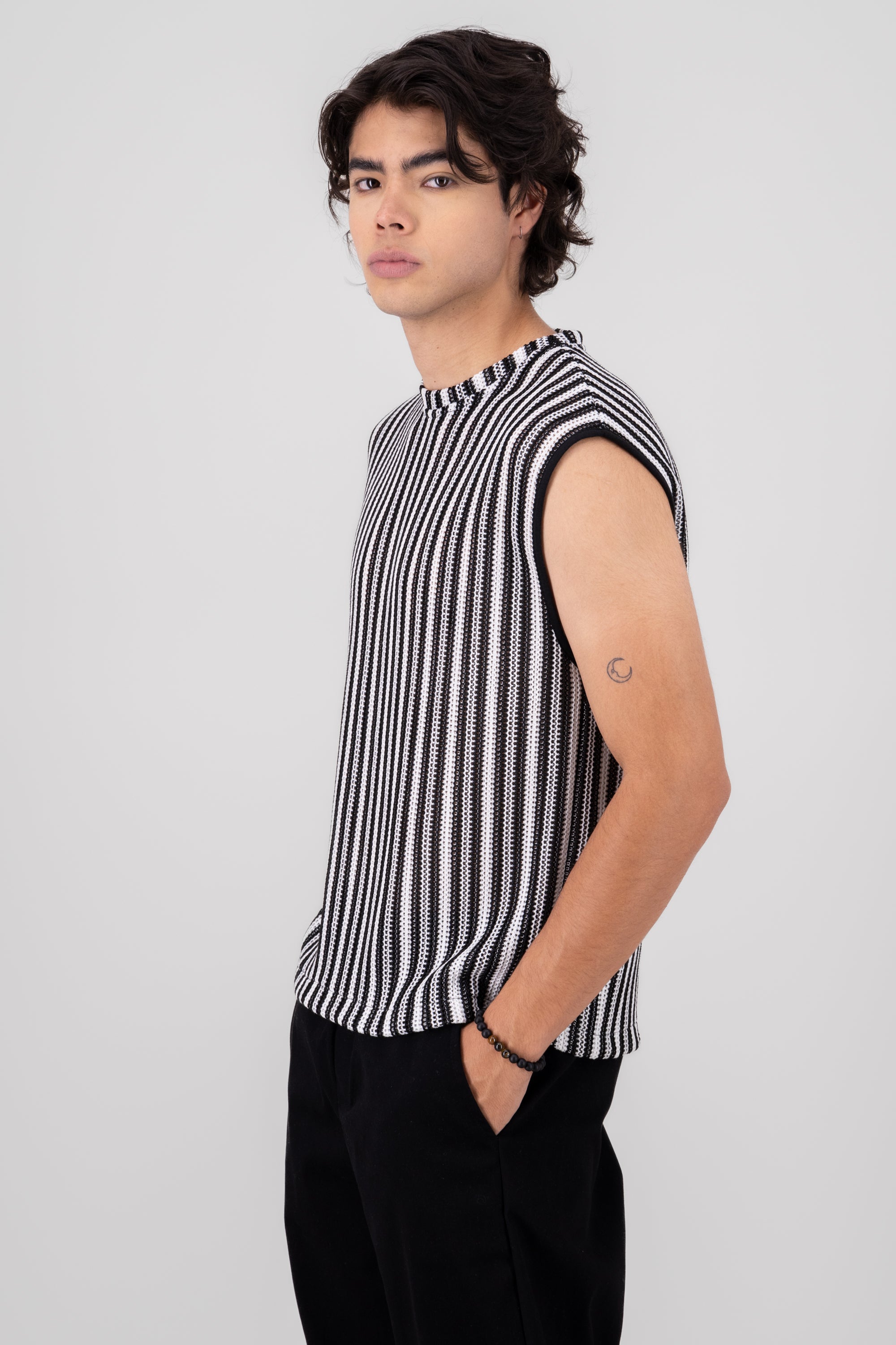 Tank top stripes Black Combo