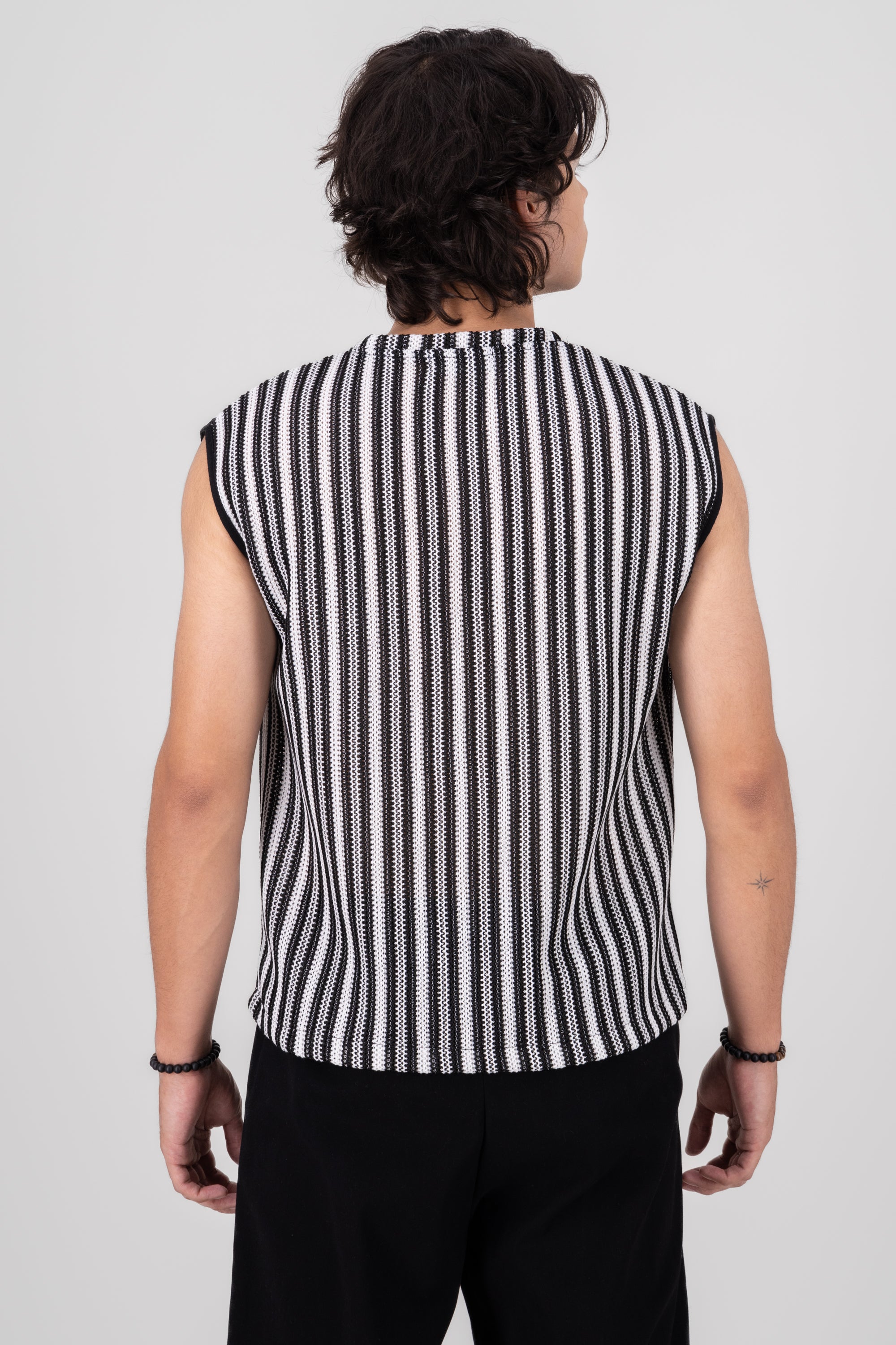 Tank top stripes Black Combo