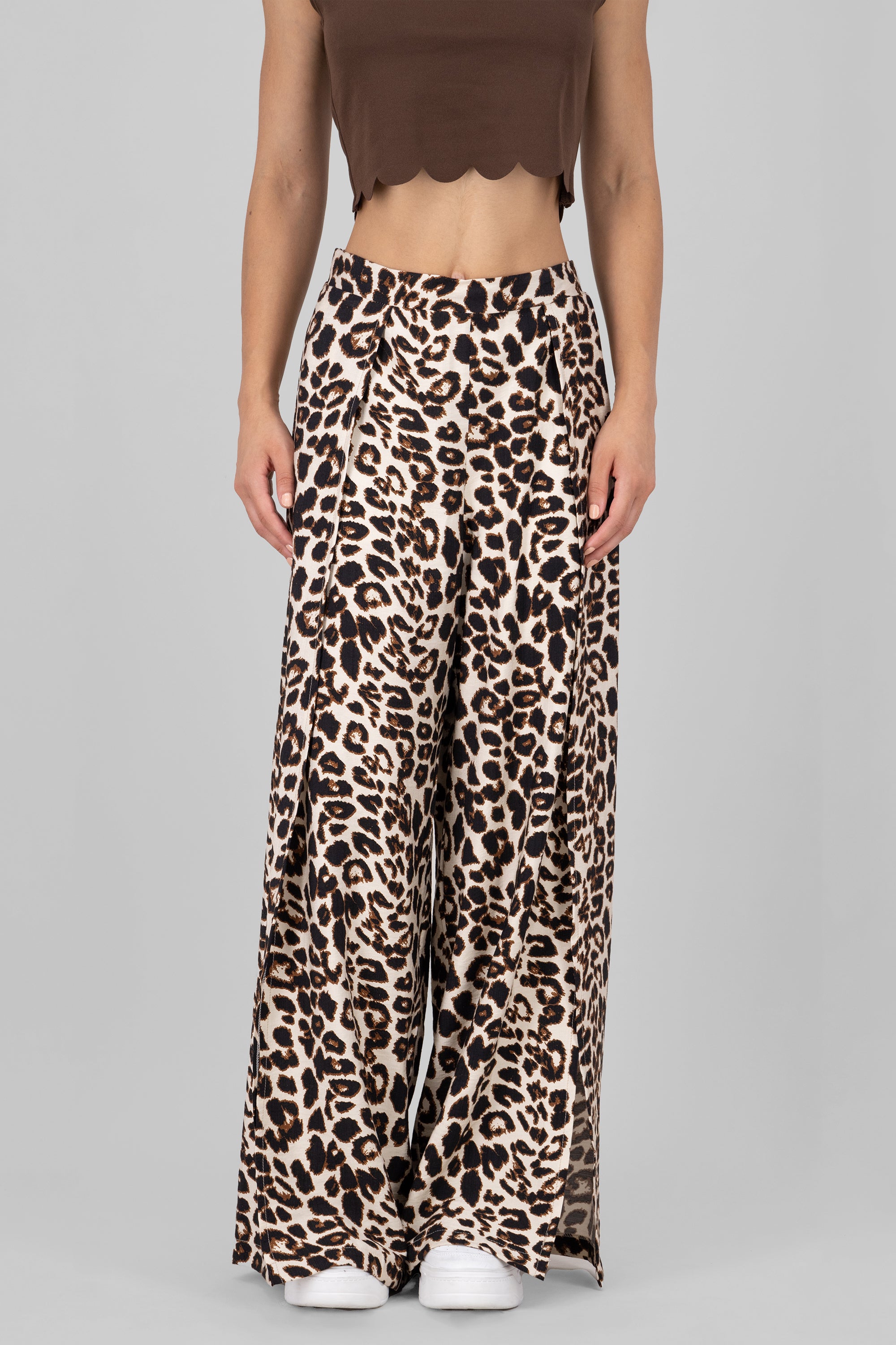 Pantalon estampado animal print CAFE COMBO