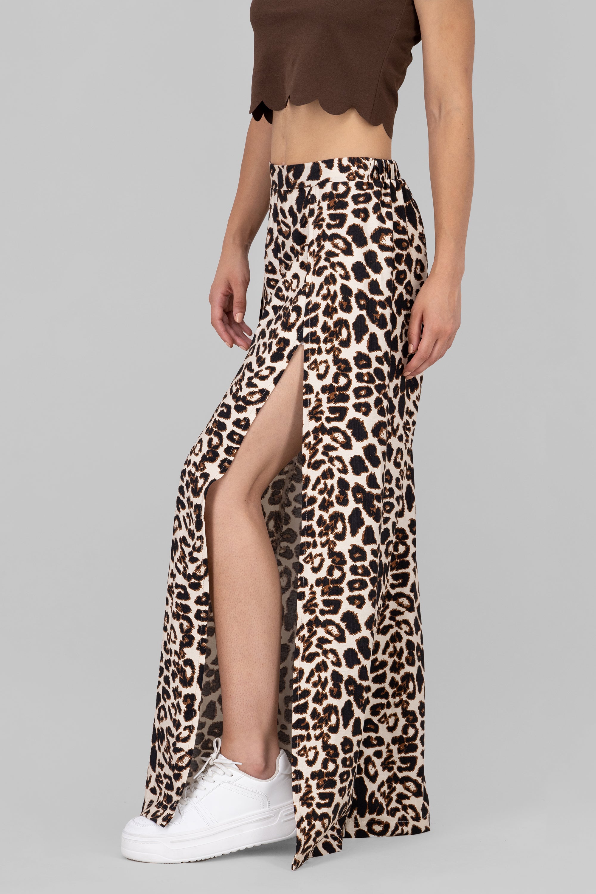 Pantalon estampado animal print CAFE COMBO