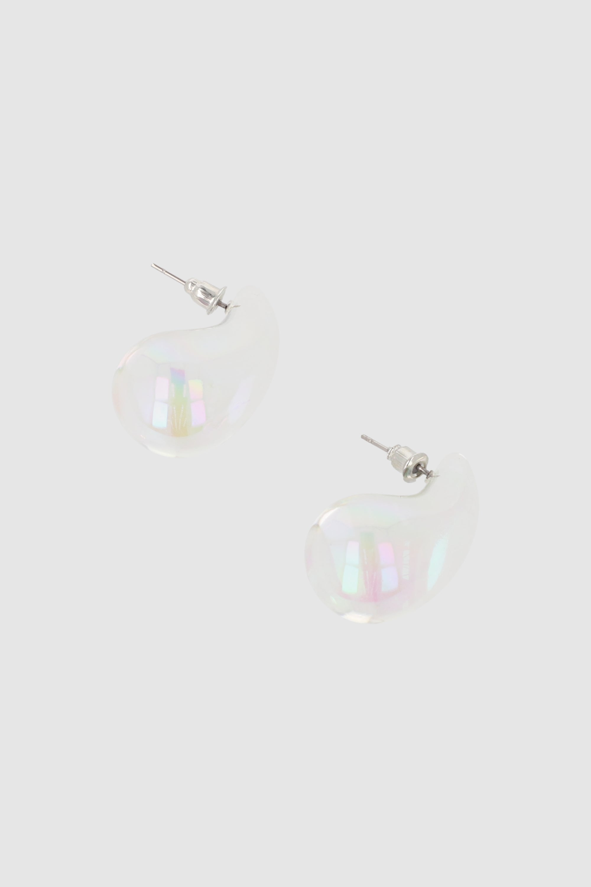 ARETES GOTA TRANSPARENTE IRIDISCENTE