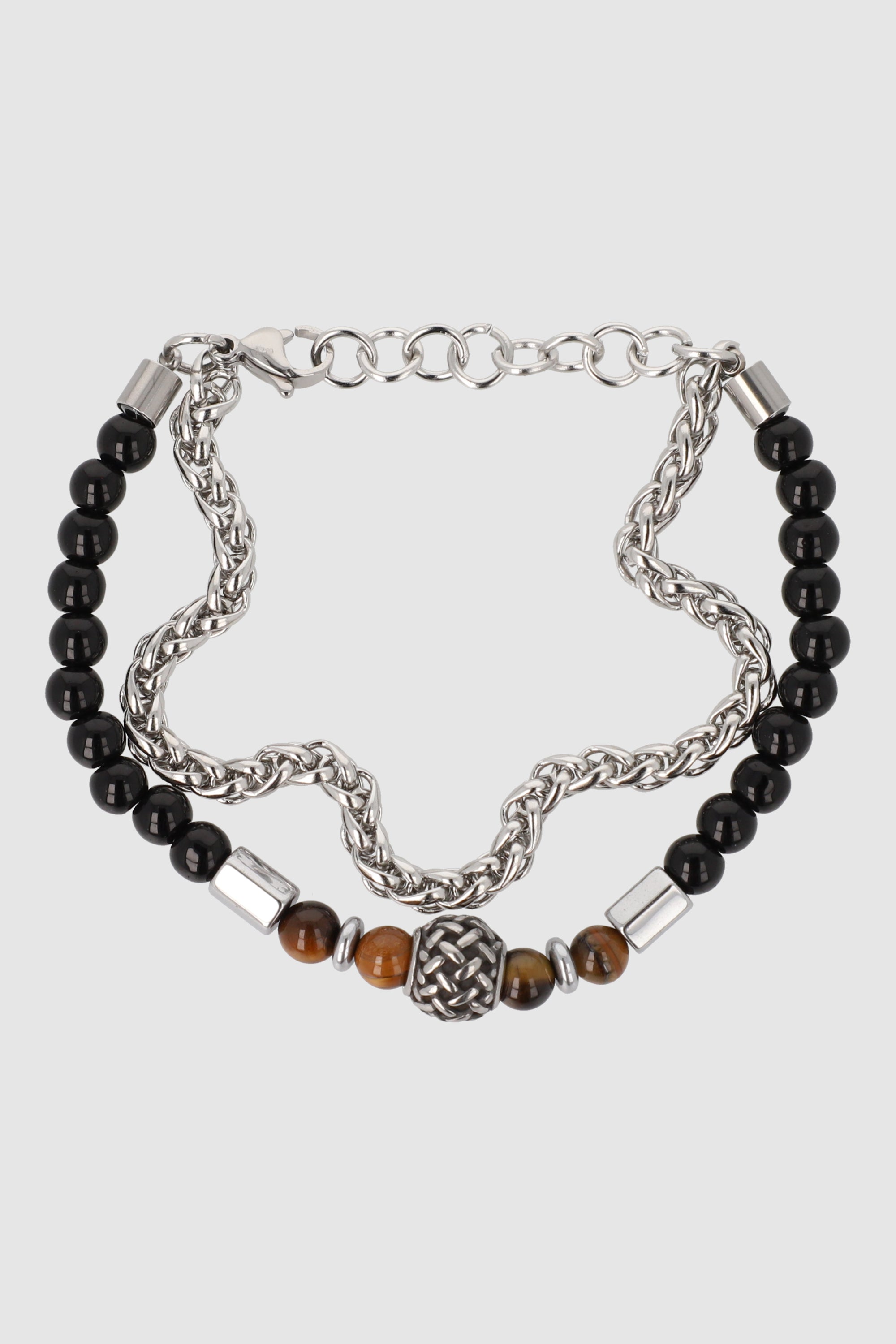 Brazalete Stone And Chains NEGRO COMBO