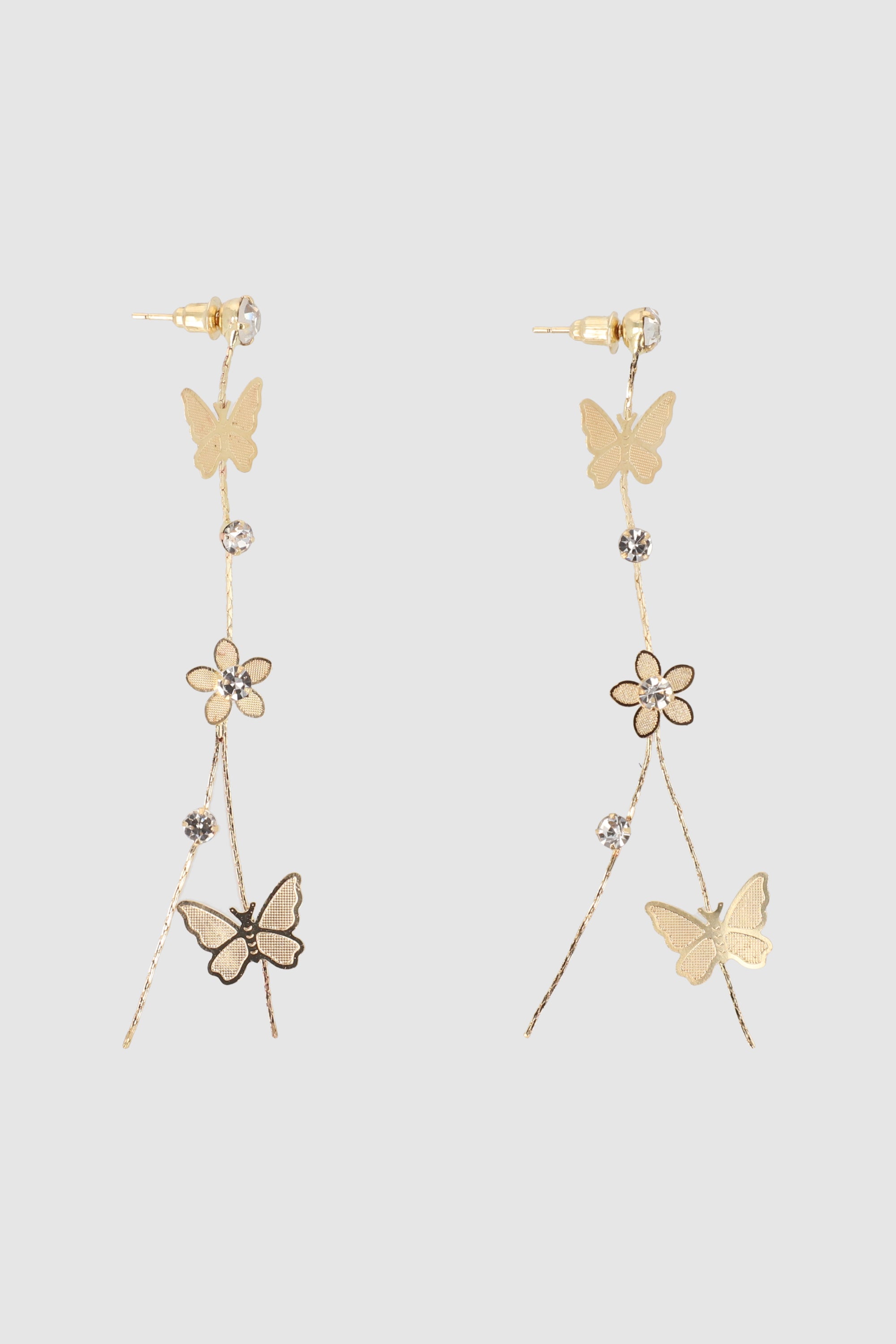 Long butterflower earrings GOLD