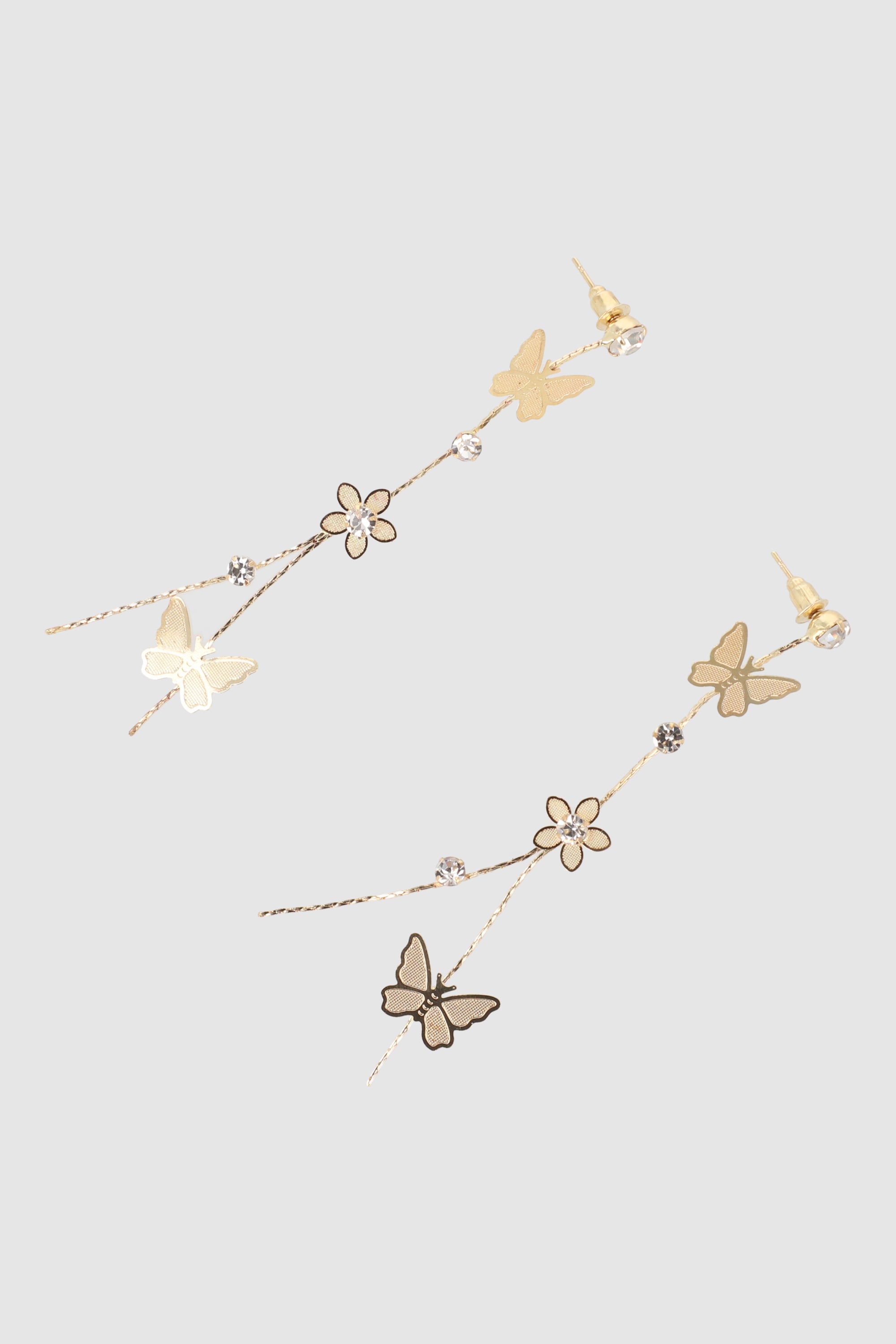 Long butterflower earrings GOLD