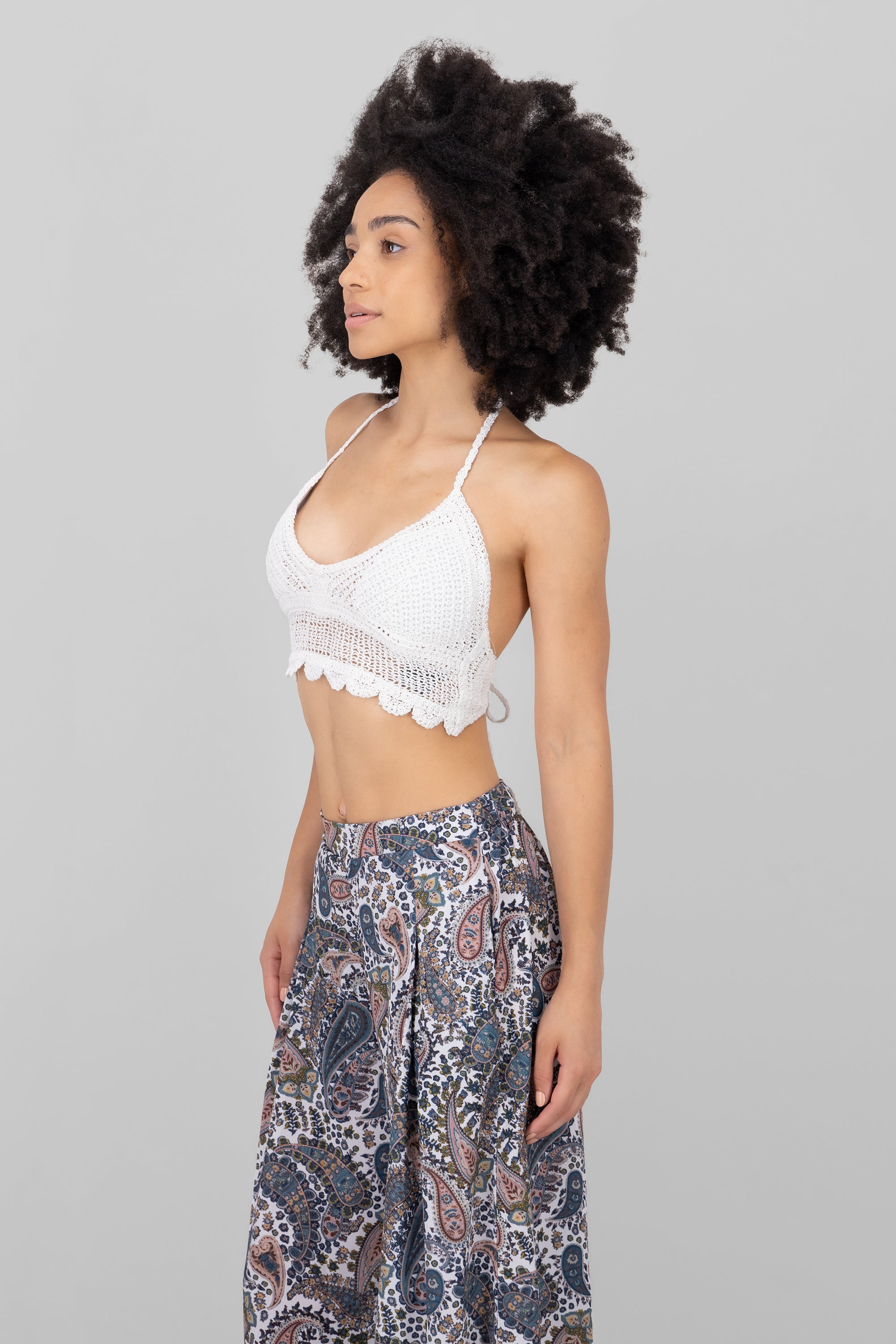 Top smooth crochet WHITE
