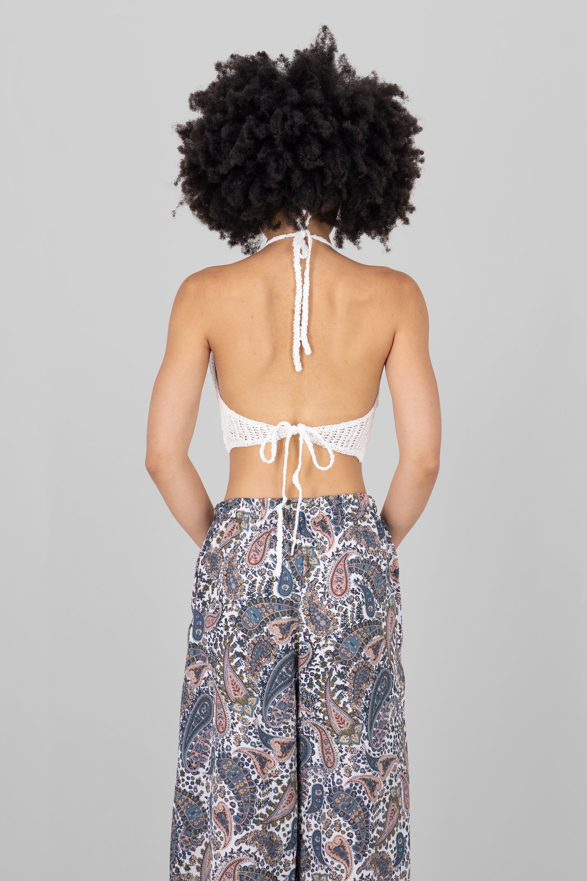 Top smooth crochet WHITE