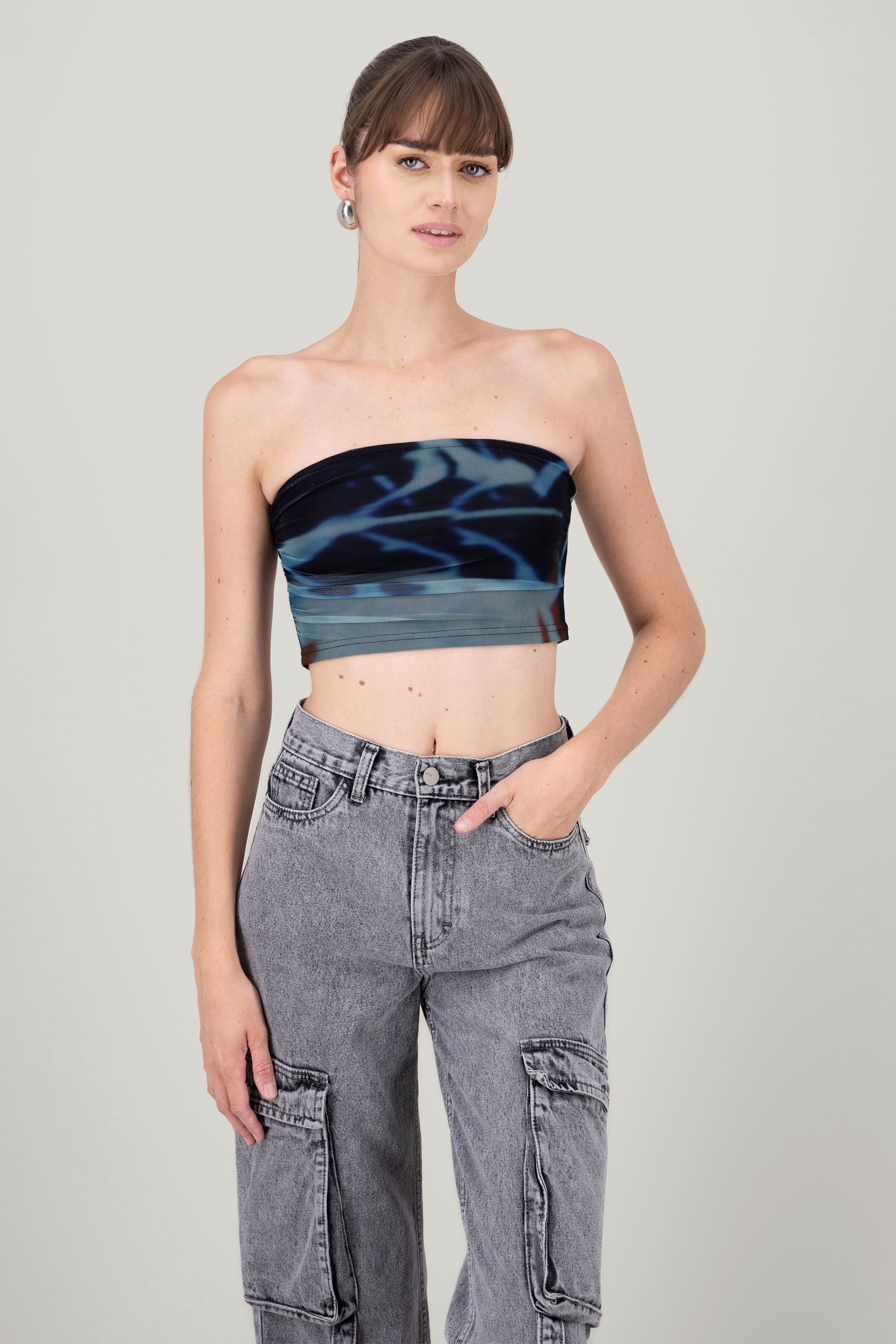TOP STRAPLES MESS MISH Black Combo