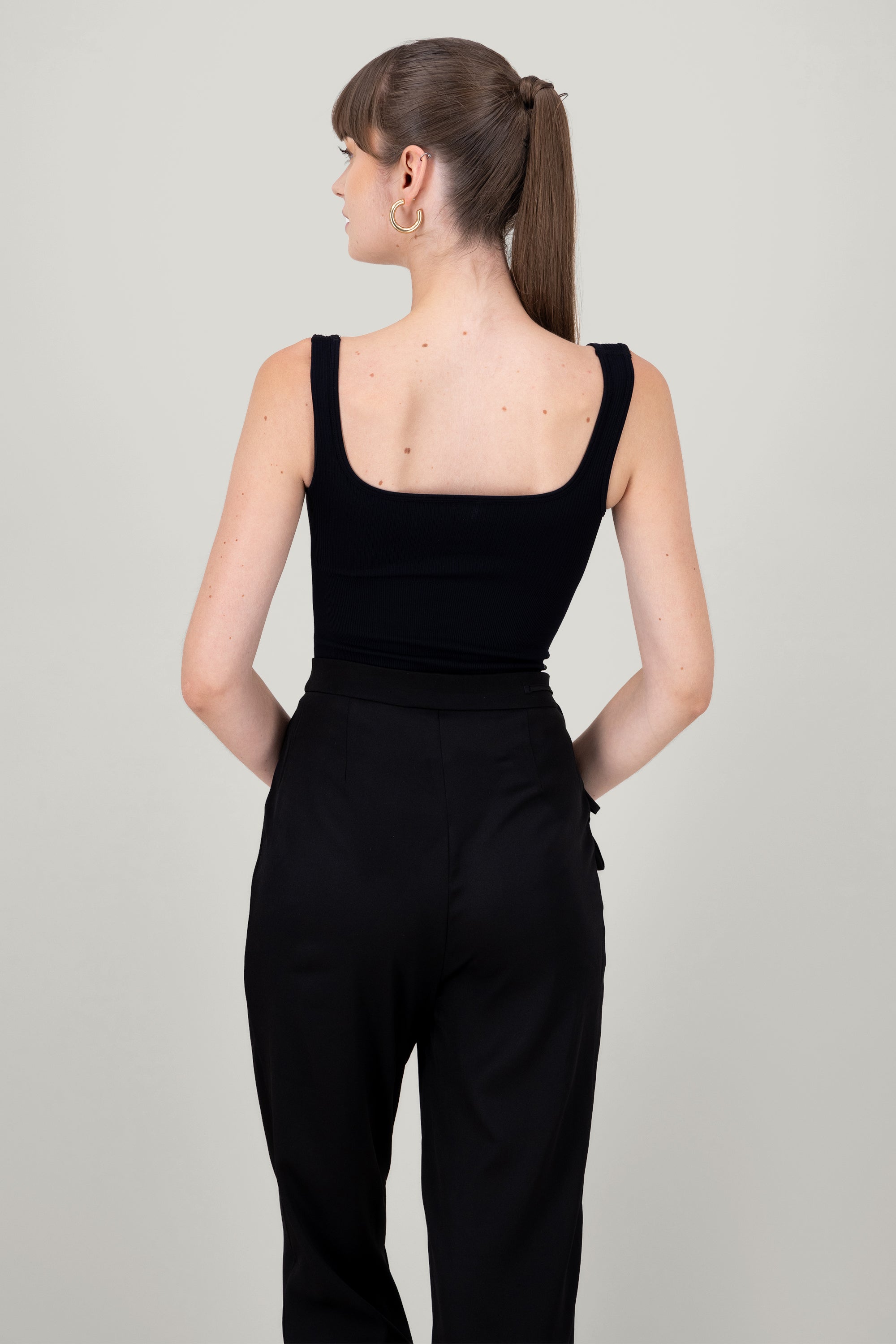 Bodysuit escote cuadrado NEGRO