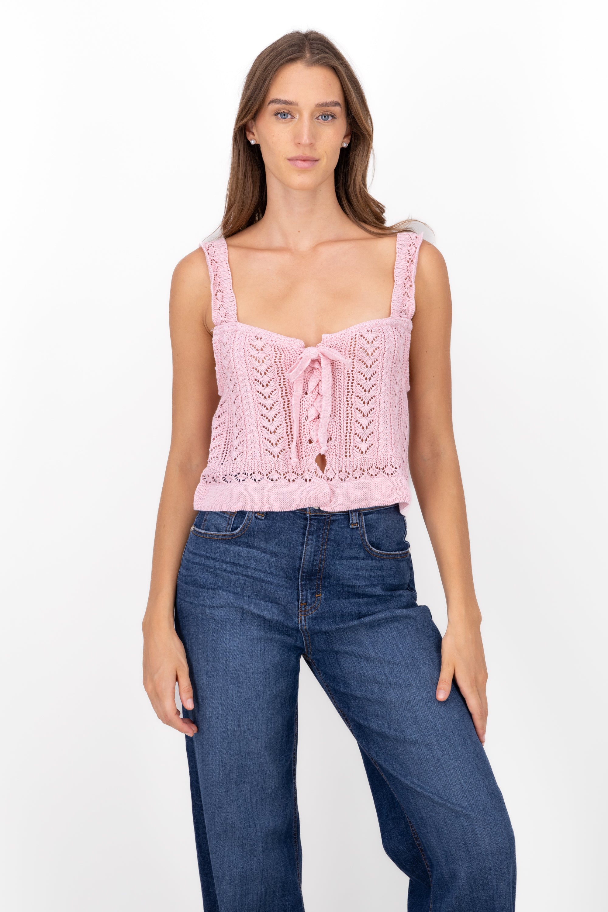 Top tejido tirantes ROSA PASTEL