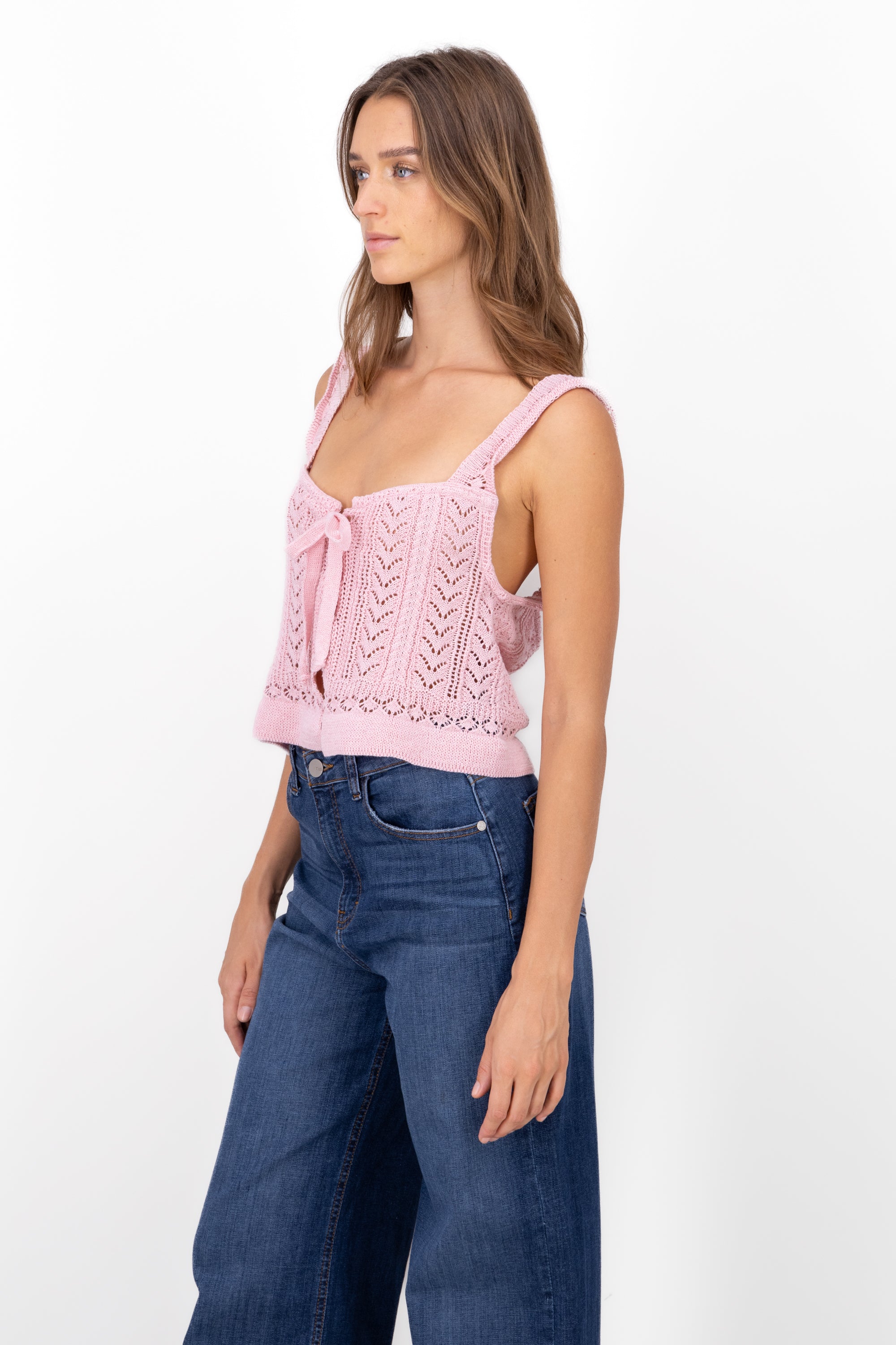 Top tejido tirantes ROSA PASTEL