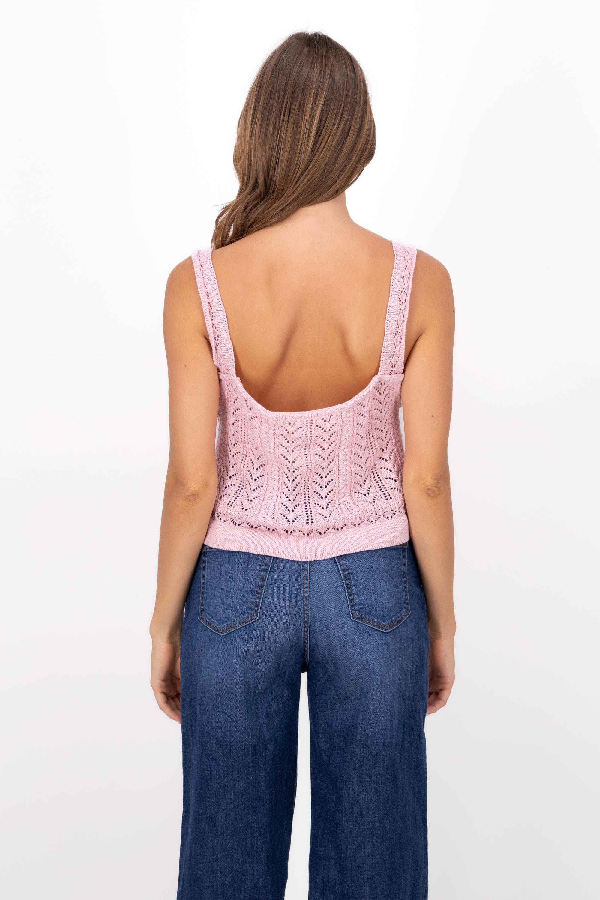 Top tejido tirantes ROSA PASTEL