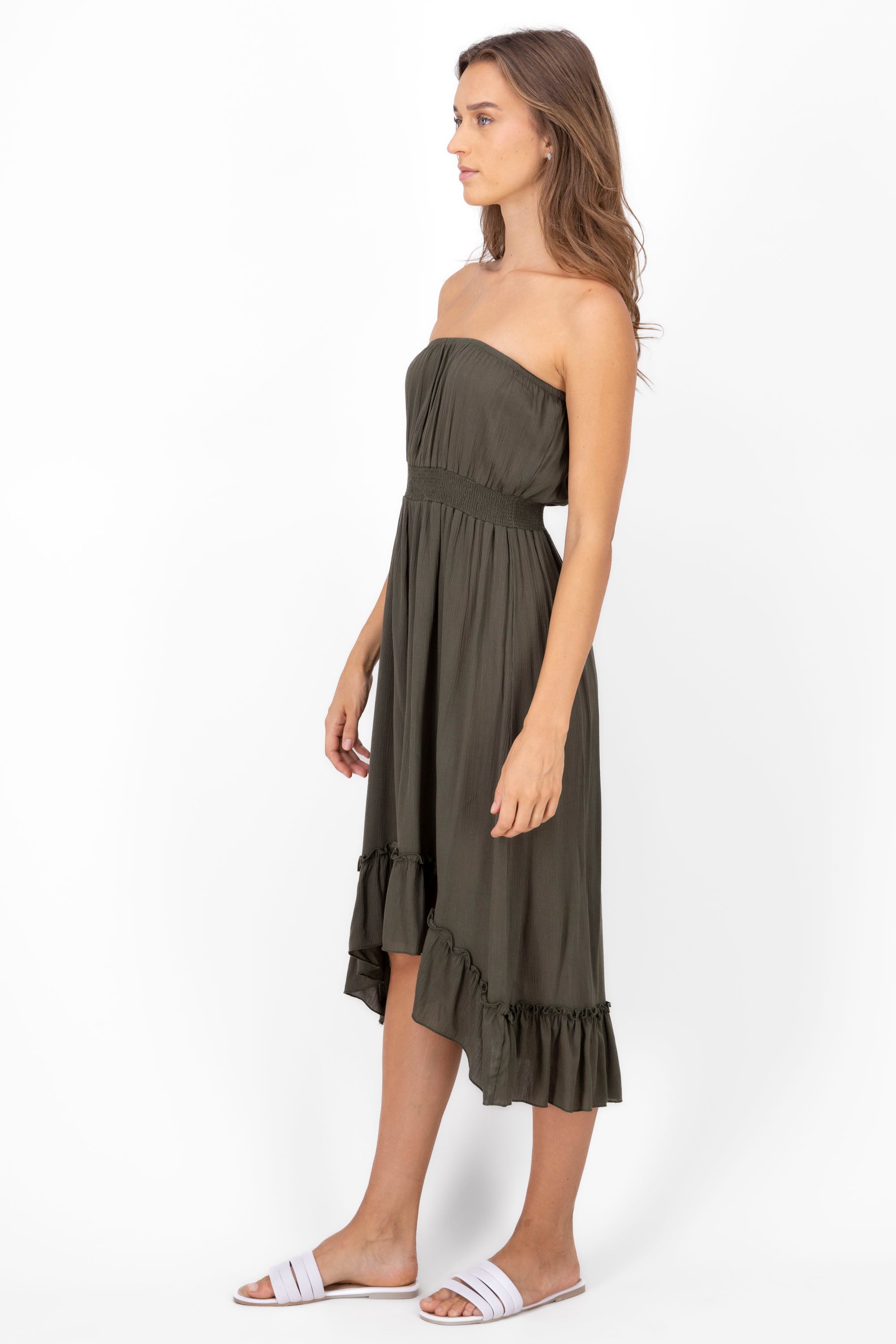 Straple Midi dress OLIVE