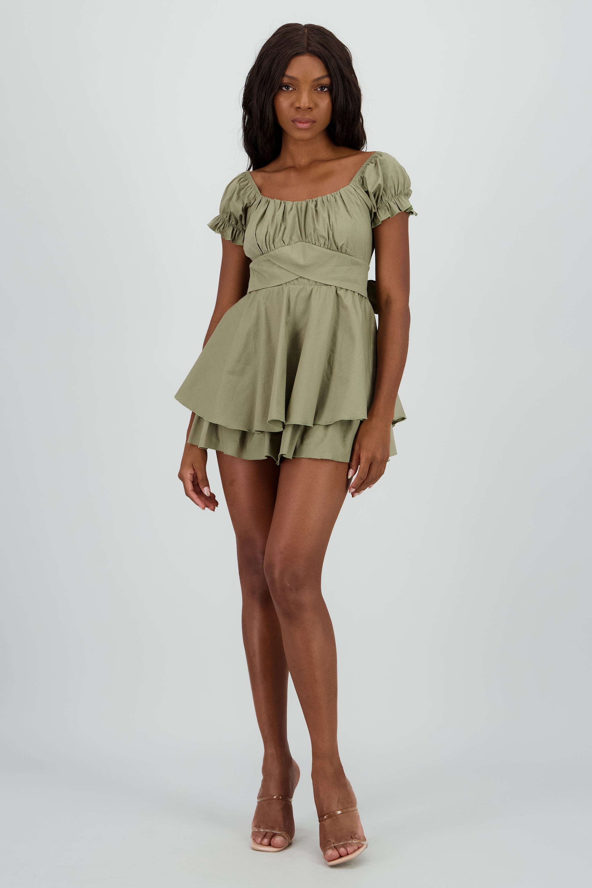 Vestido olanes manga corta SAGE
