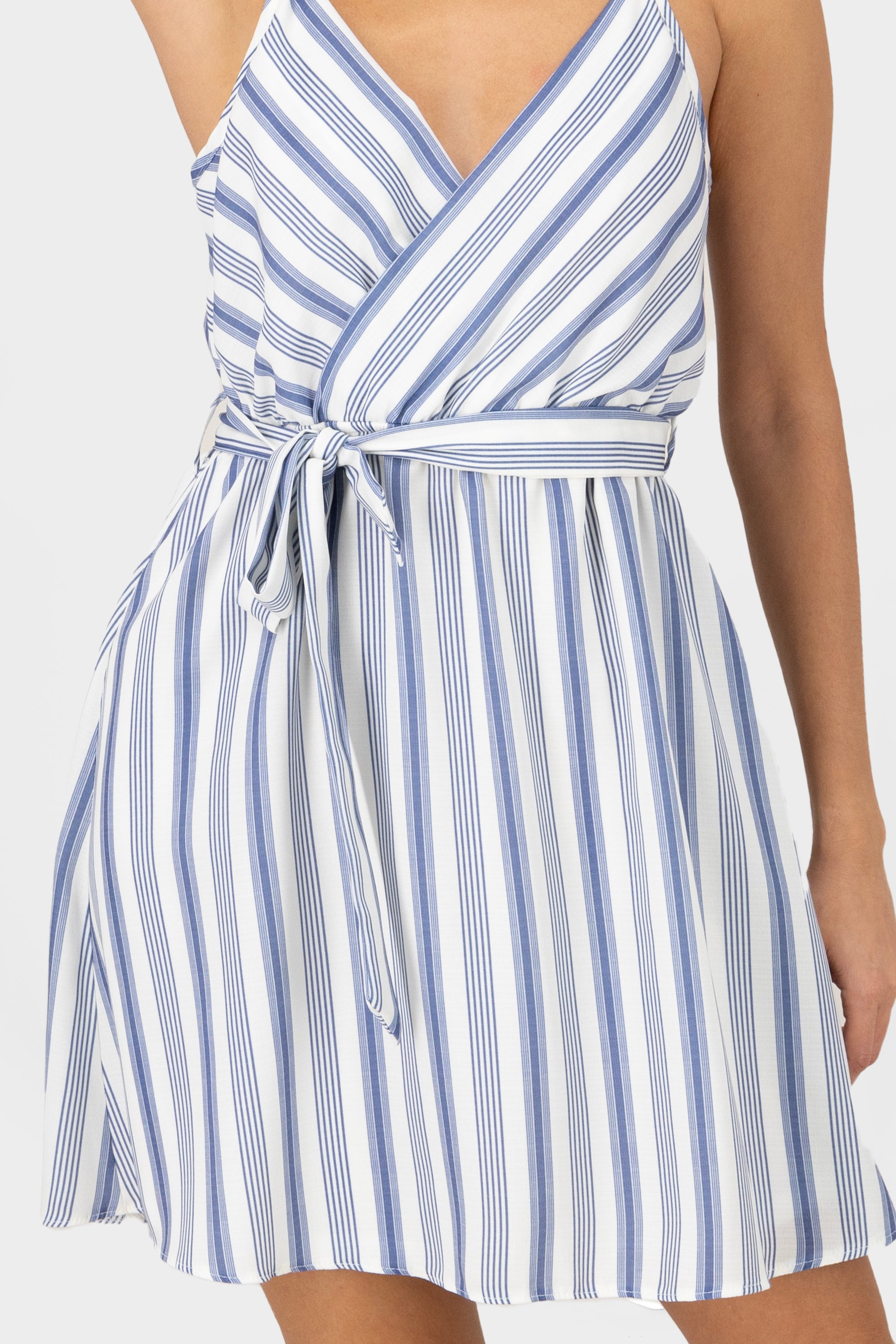 Mini striped dress Combo blue