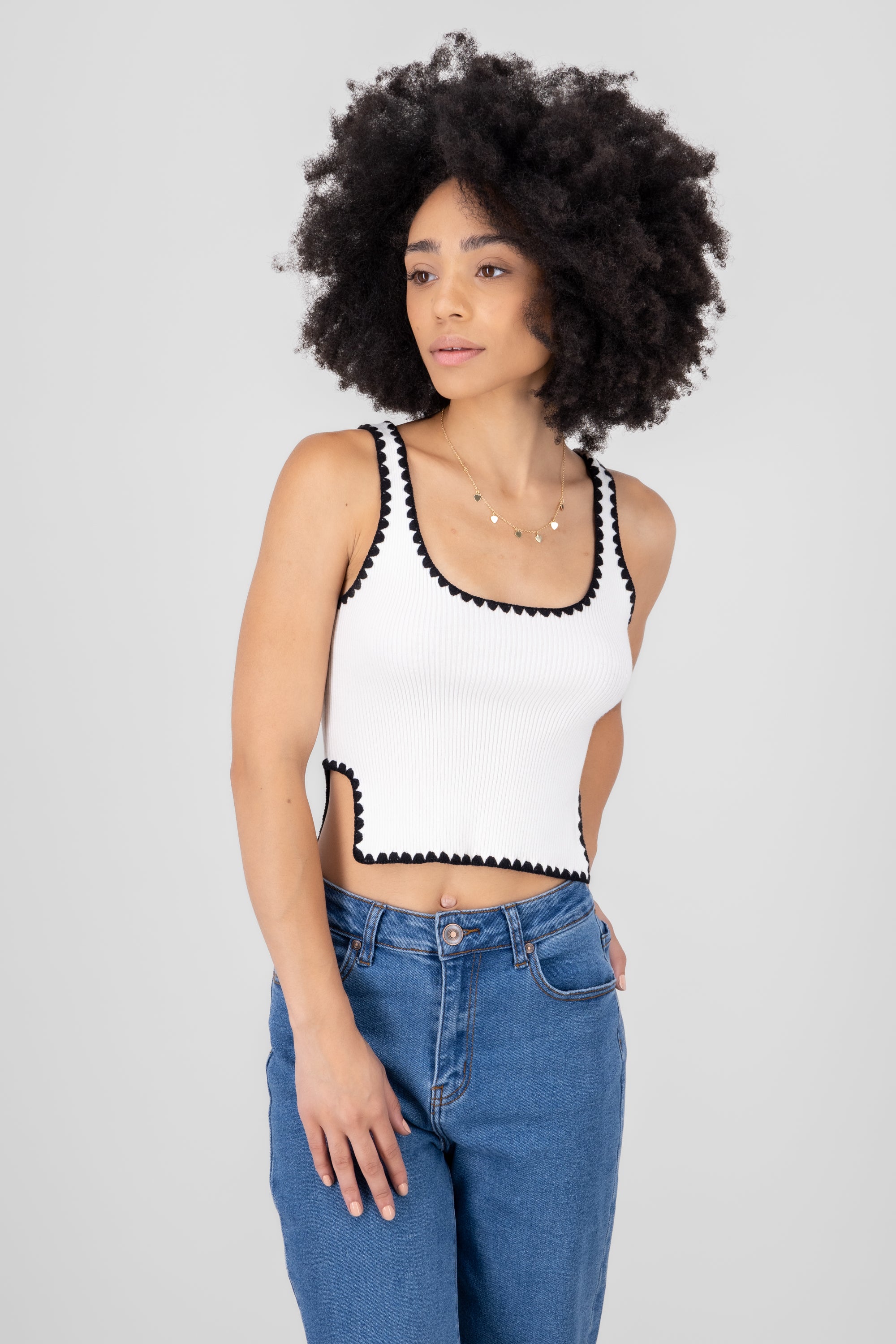 Top Tissue Contrast White black