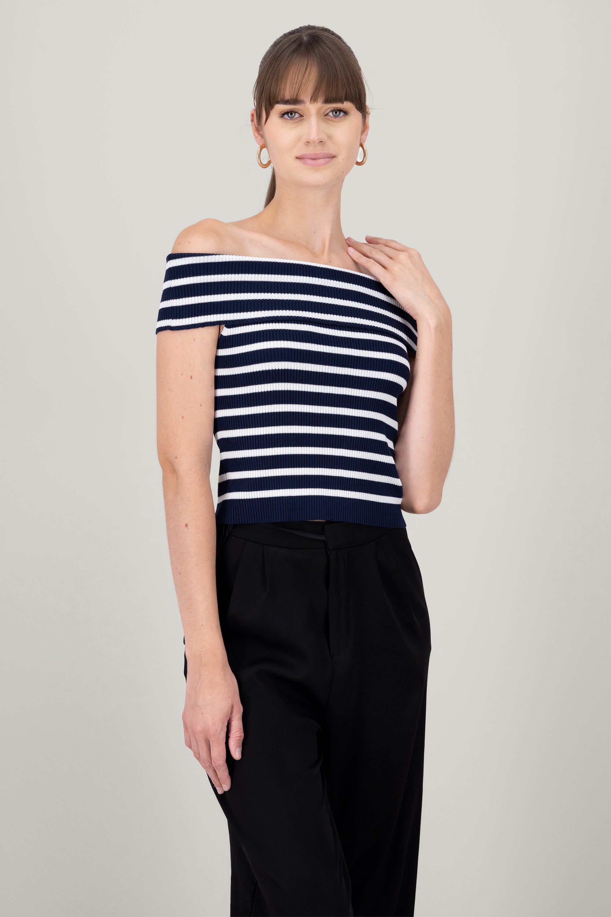 Top Strapless stripes stripes Marino Combo