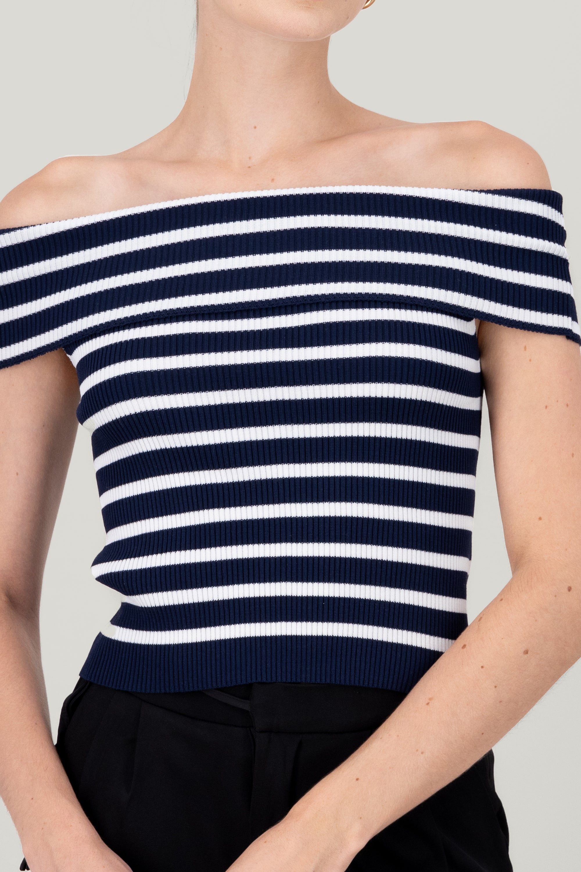 Top Strapless stripes stripes Marino Combo