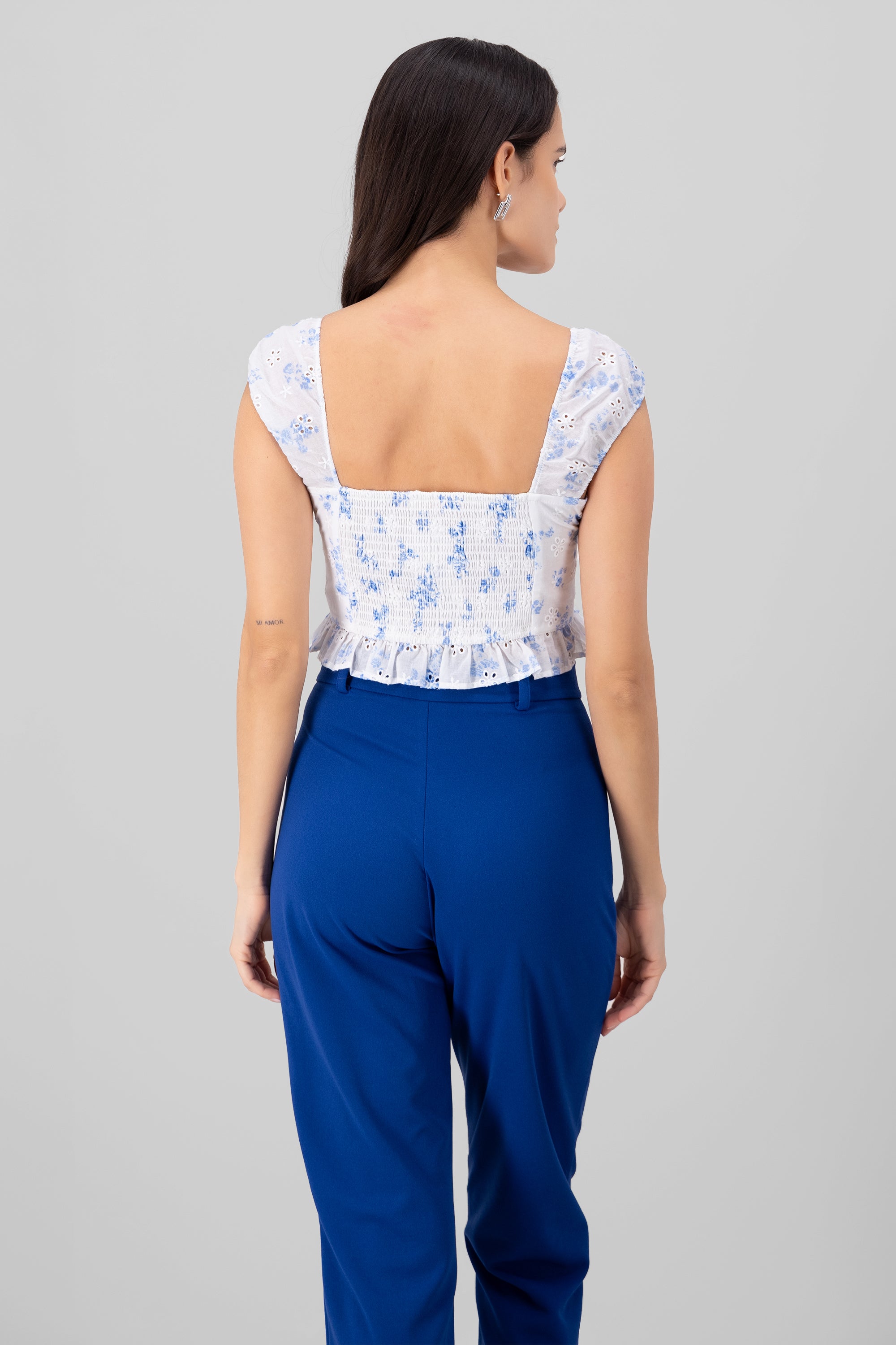 Top flores eyelead AZUL COMBO