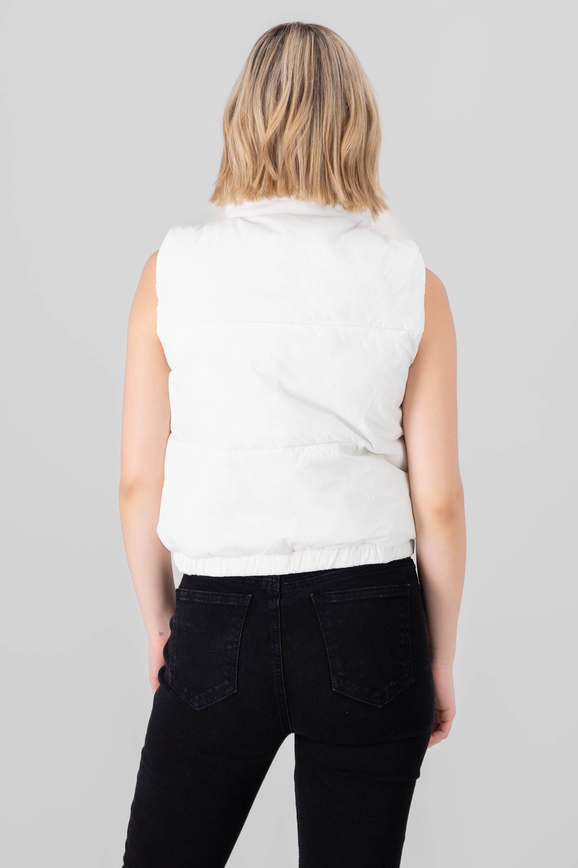 Short captain vest WHITE