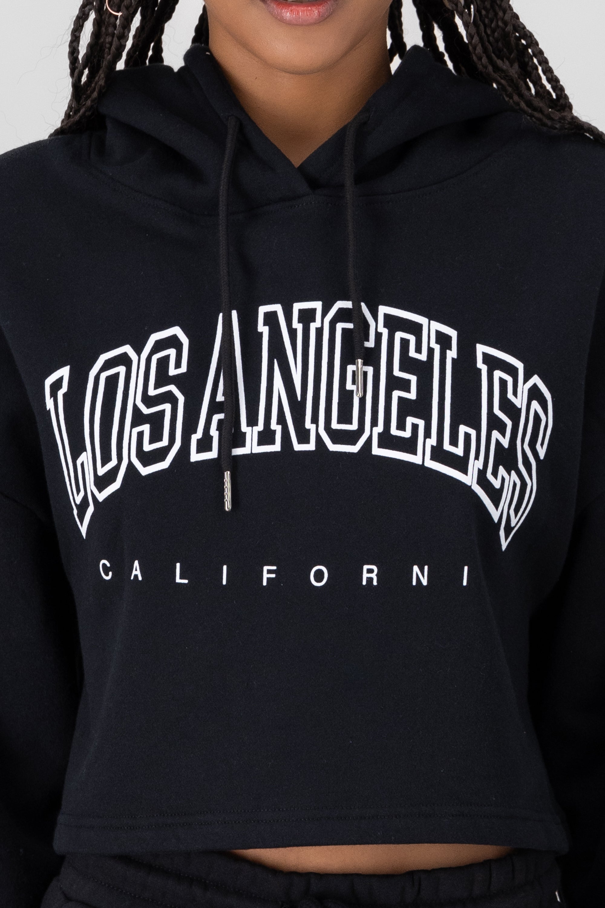 Sweatshirt with site hat los angeles BLACK