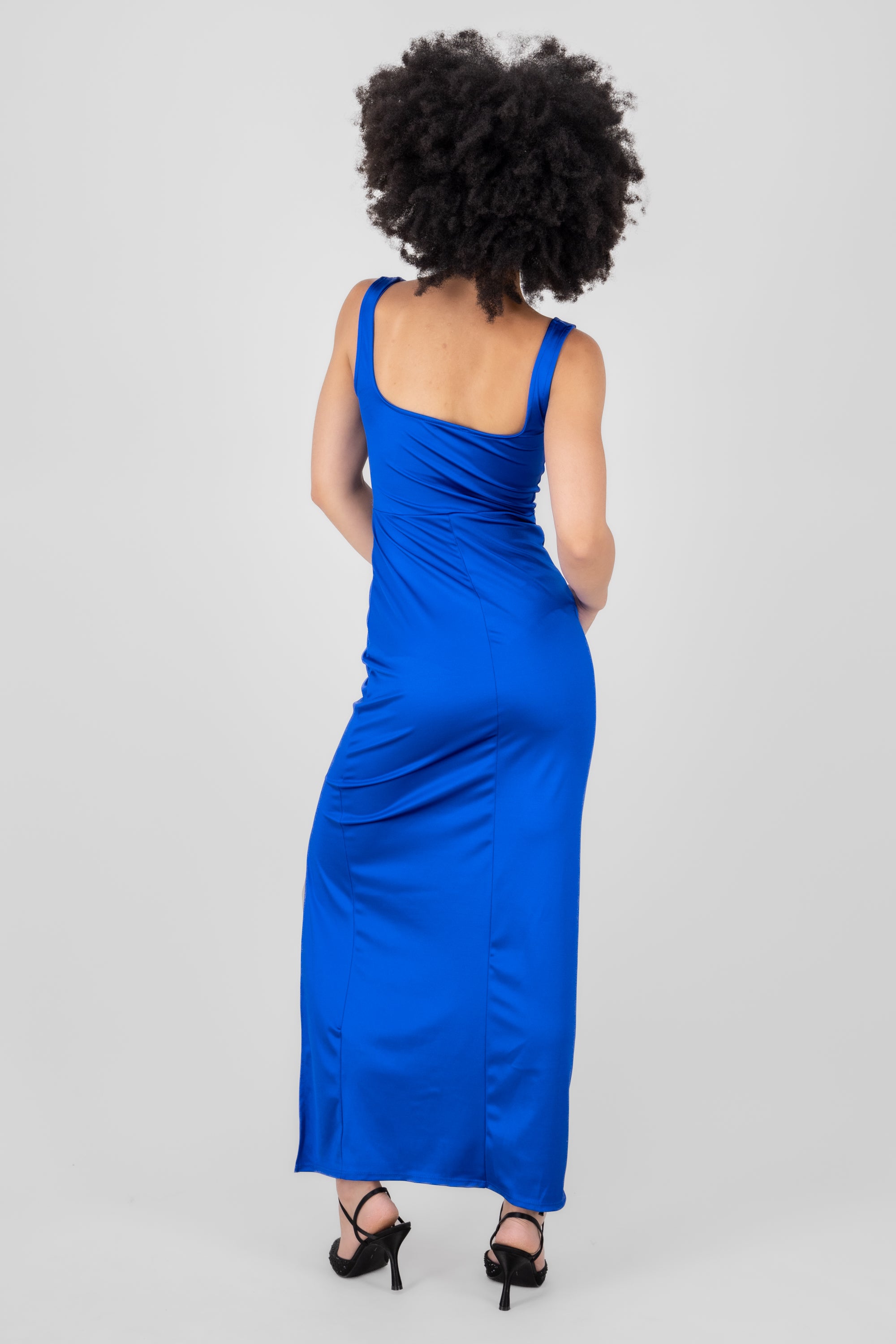 Maxi Satin dress King blue