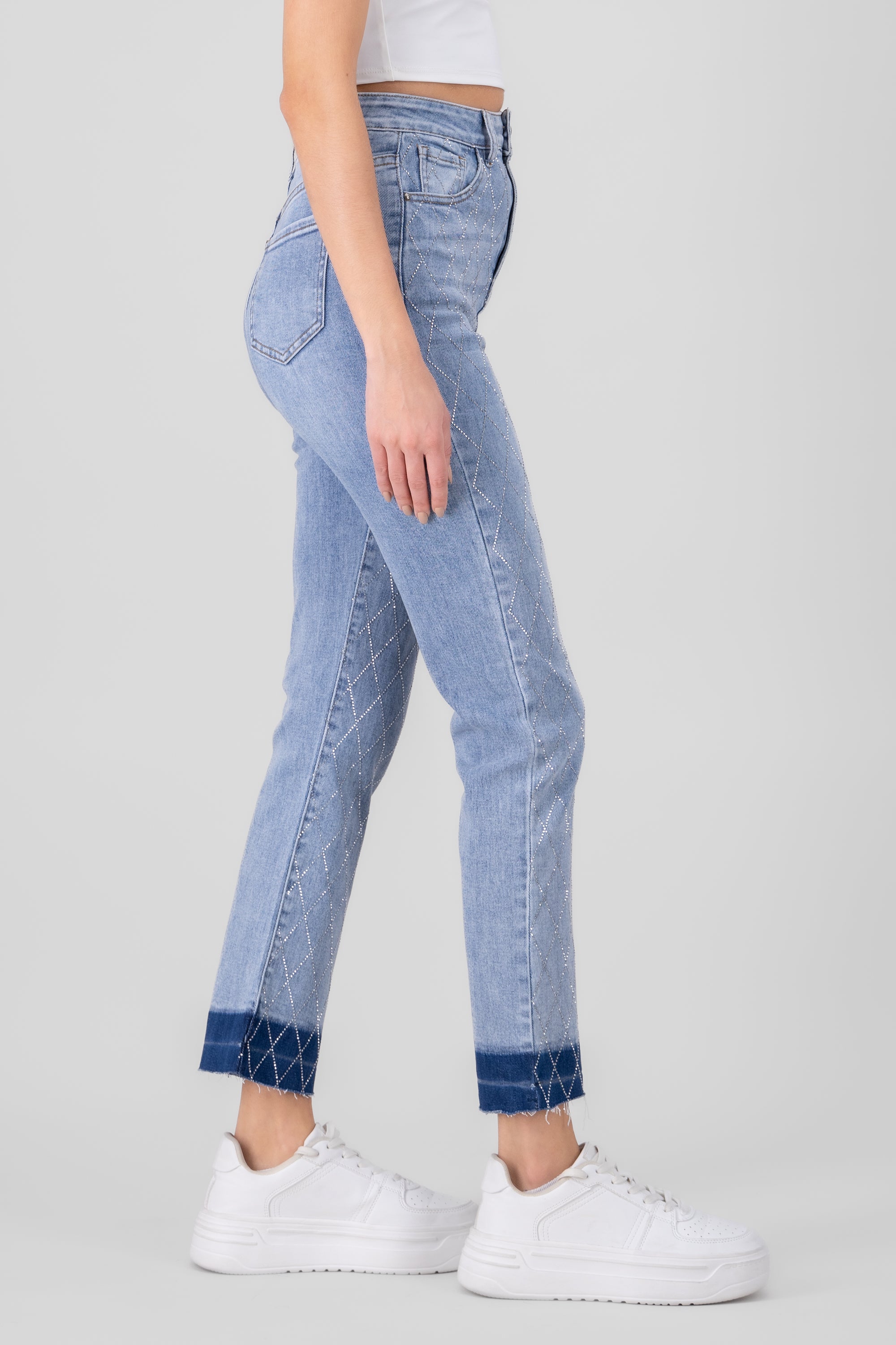 Jeans rhinestones degradado LIGHT WASH