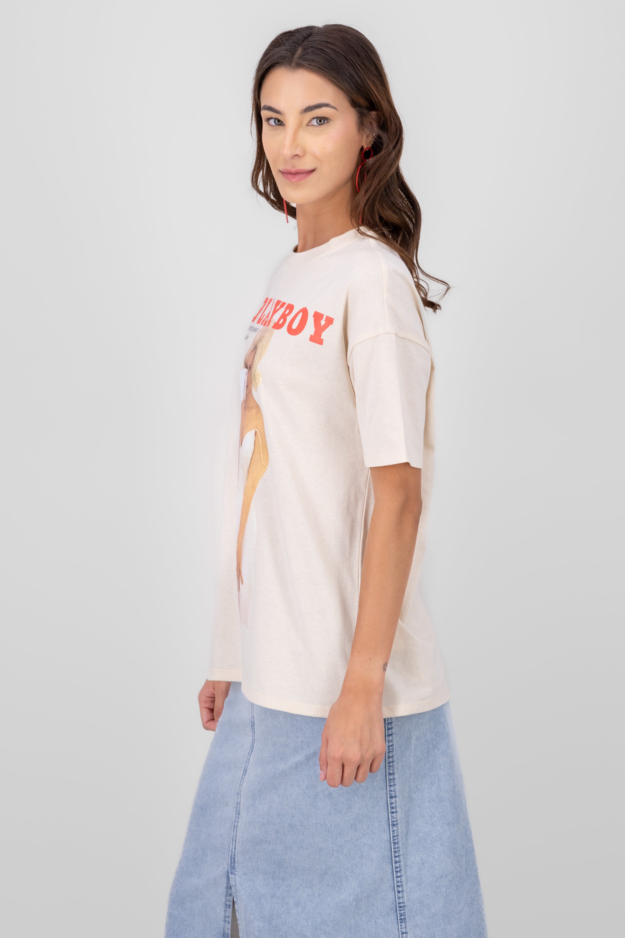 Playera play boy portada BLANCO